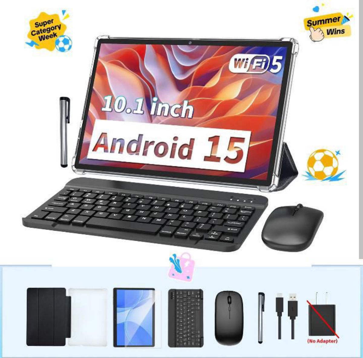 Tablette Android 15 , 10.1&Prime; ,512 go avec clavier
