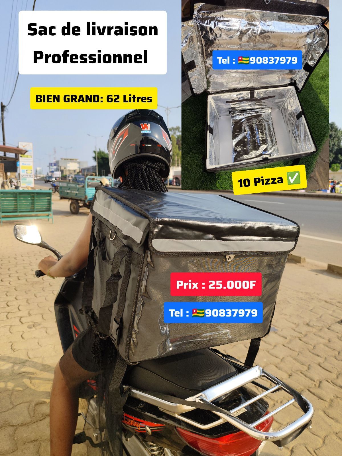 SAC DE LIVRAISON XXL 62 LITRES