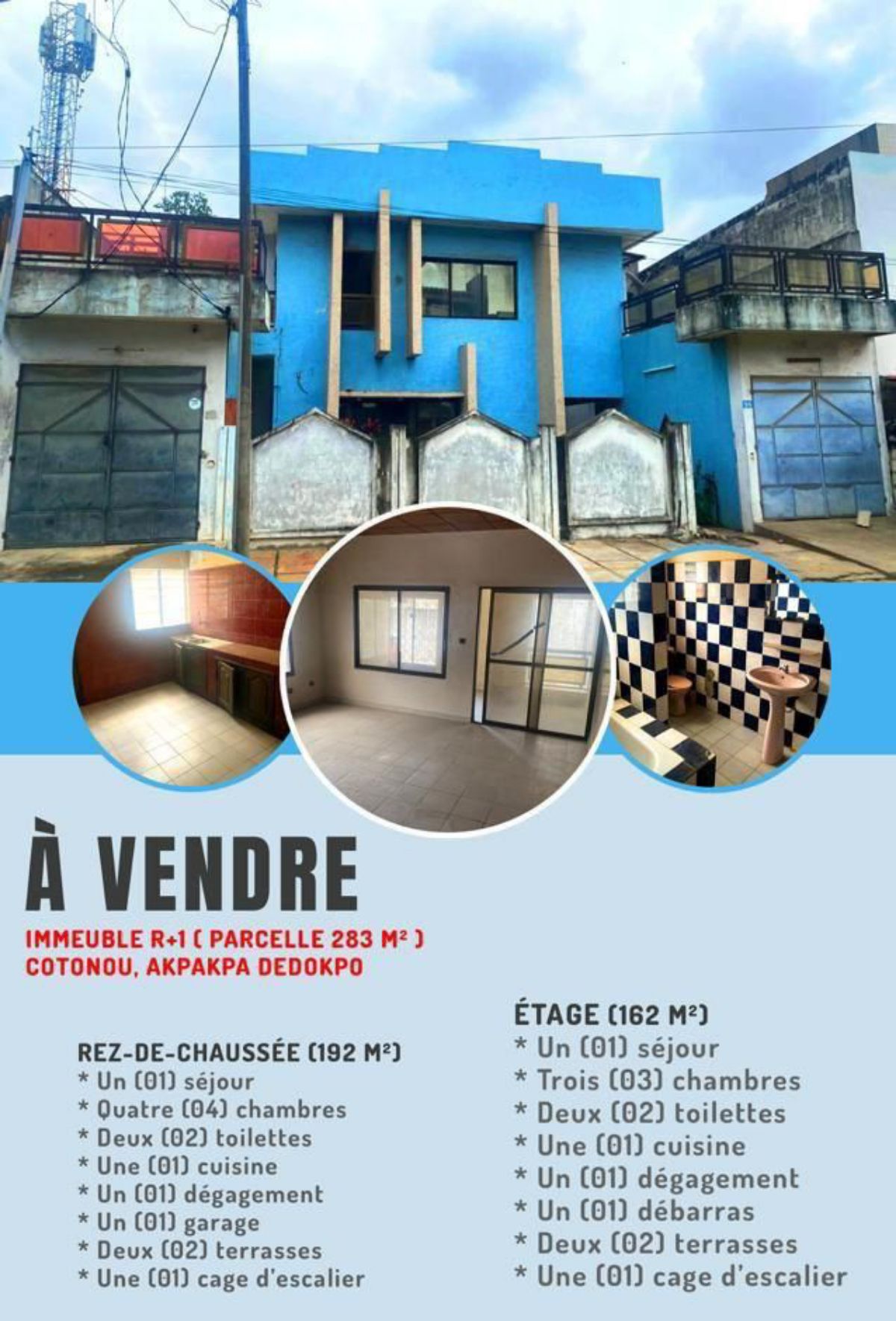 MAISON À VENDRE À AKPAKPA DÉDOKPO PLEINE VILLE
