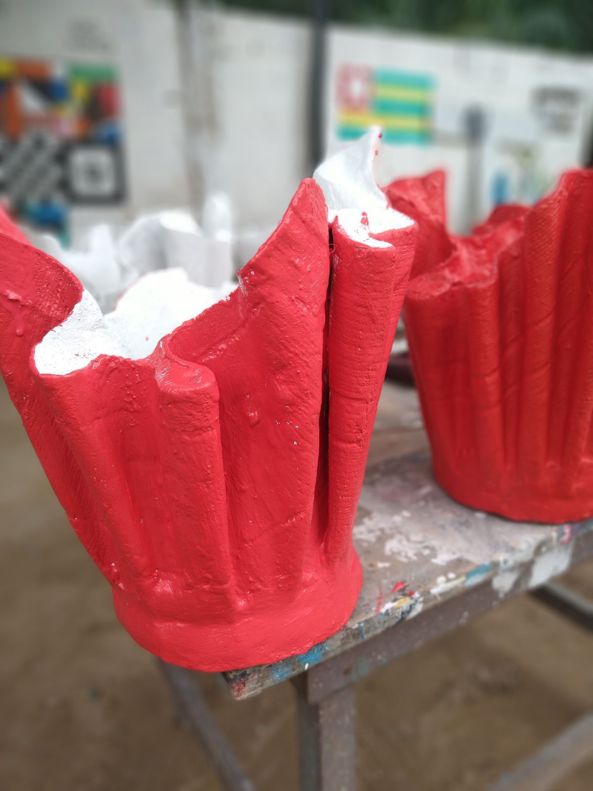 Pots de fleurs de décorations fabriquer en ciment