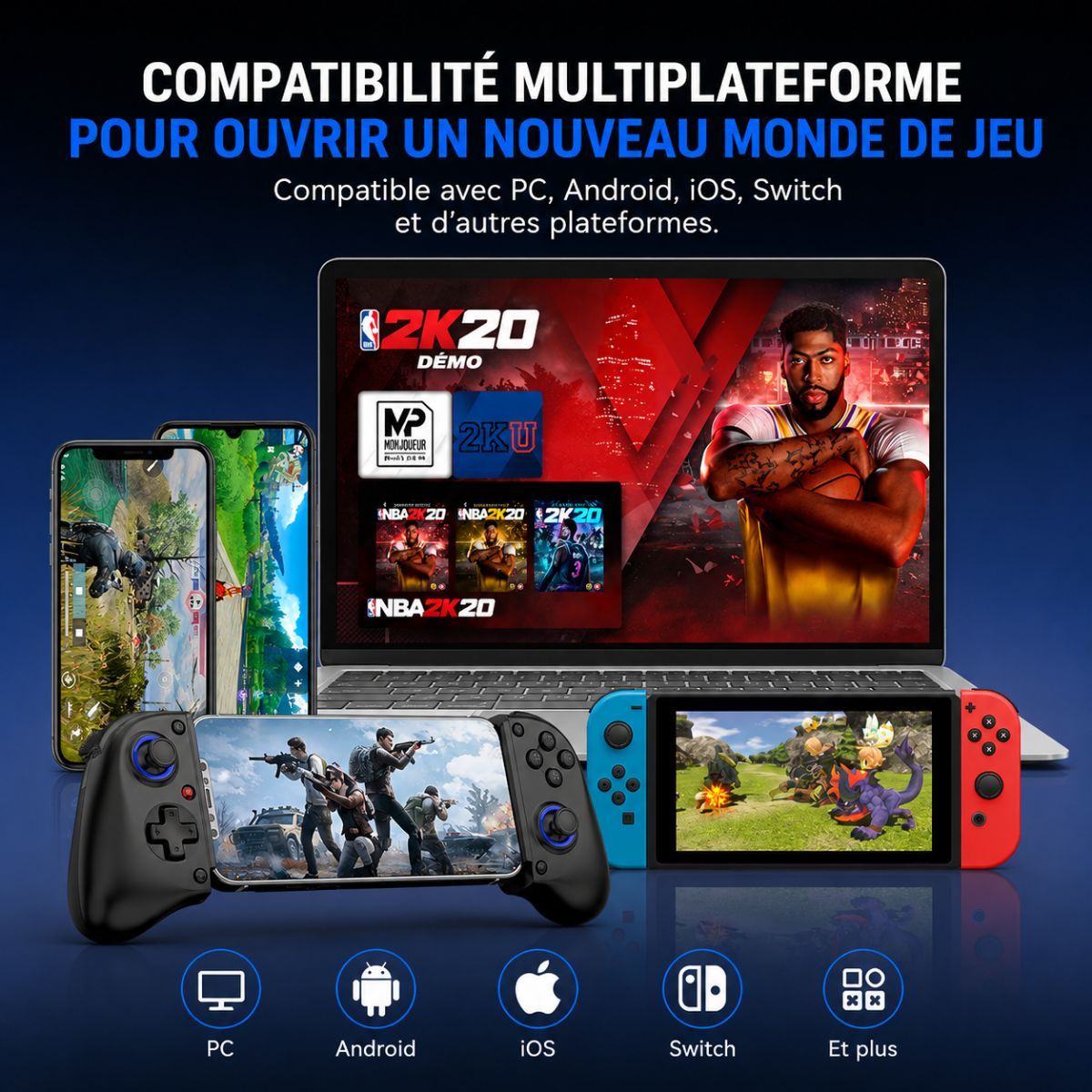 Manette connectable sans fil