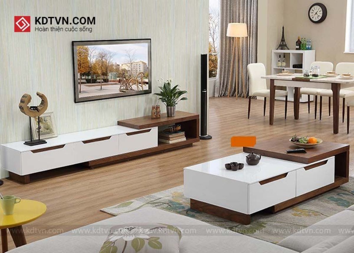 Ensemble Meuble TV + Table Basse Moderne - photo 2