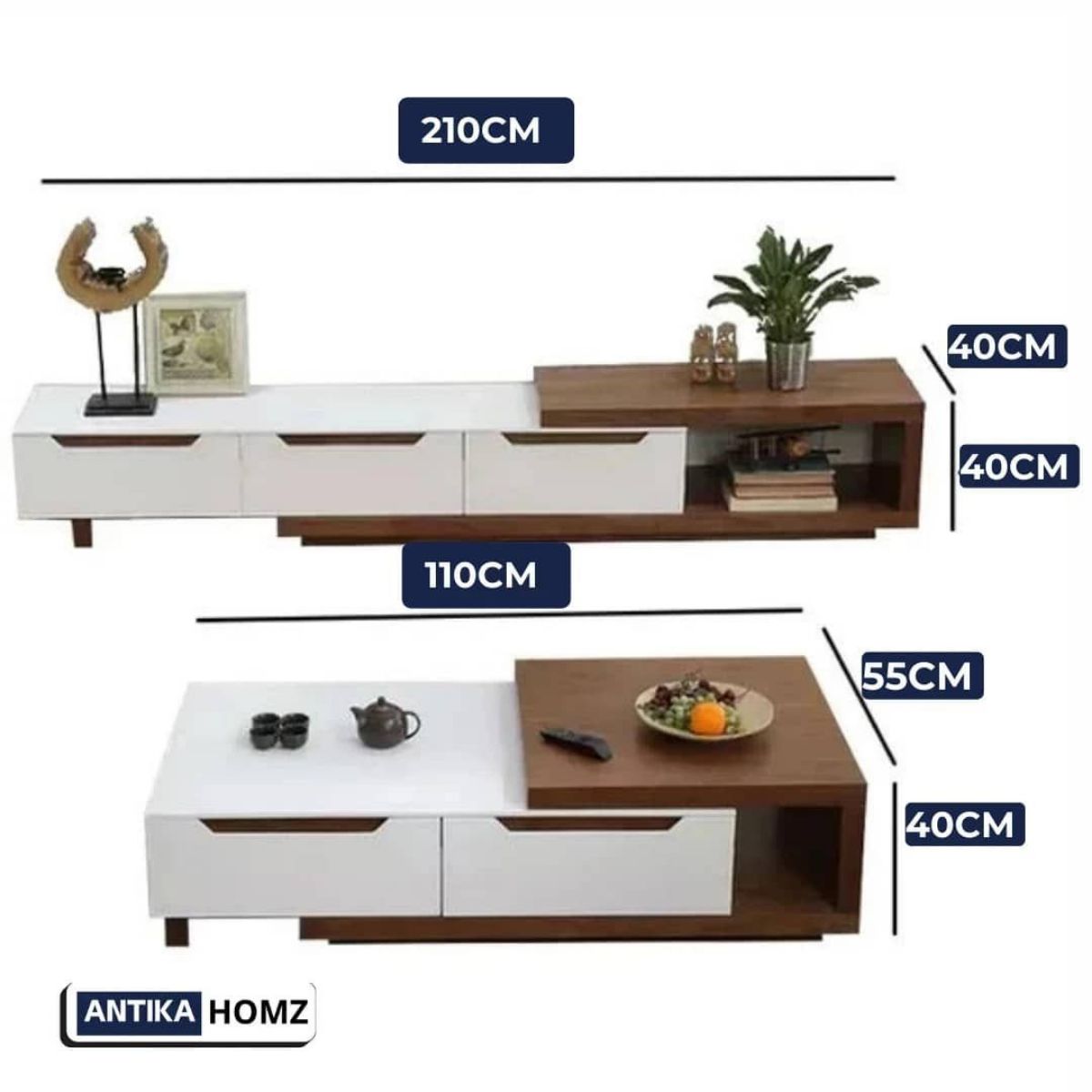 Ensemble Meuble TV + Table Basse Moderne - photo 3