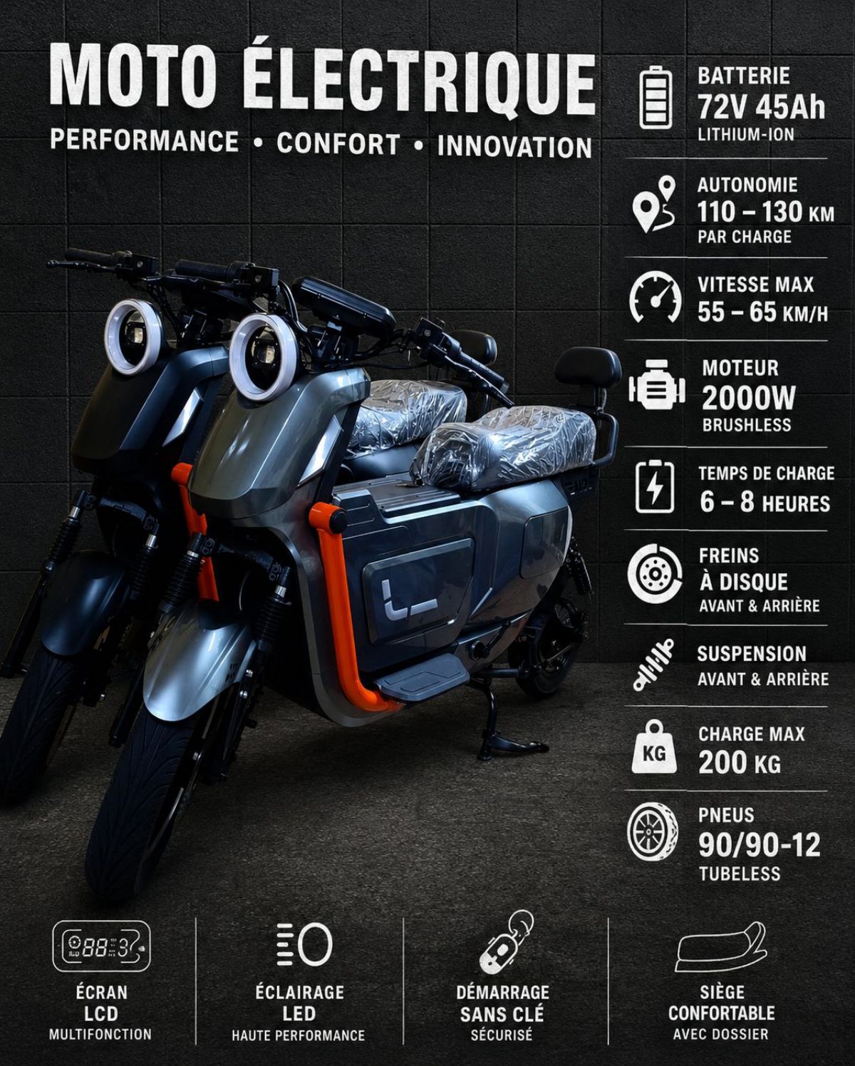 SCOOTER ÉLECTRIQUE KING RECHARGEABLE