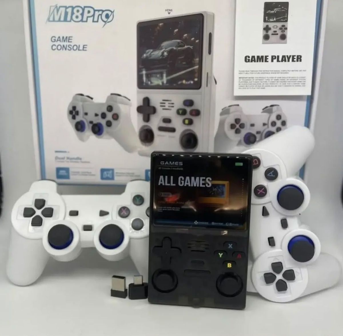 CONSOLE DE JEUX PORTABLE M18 PRO AVEC 2 MANETTES - photo 2