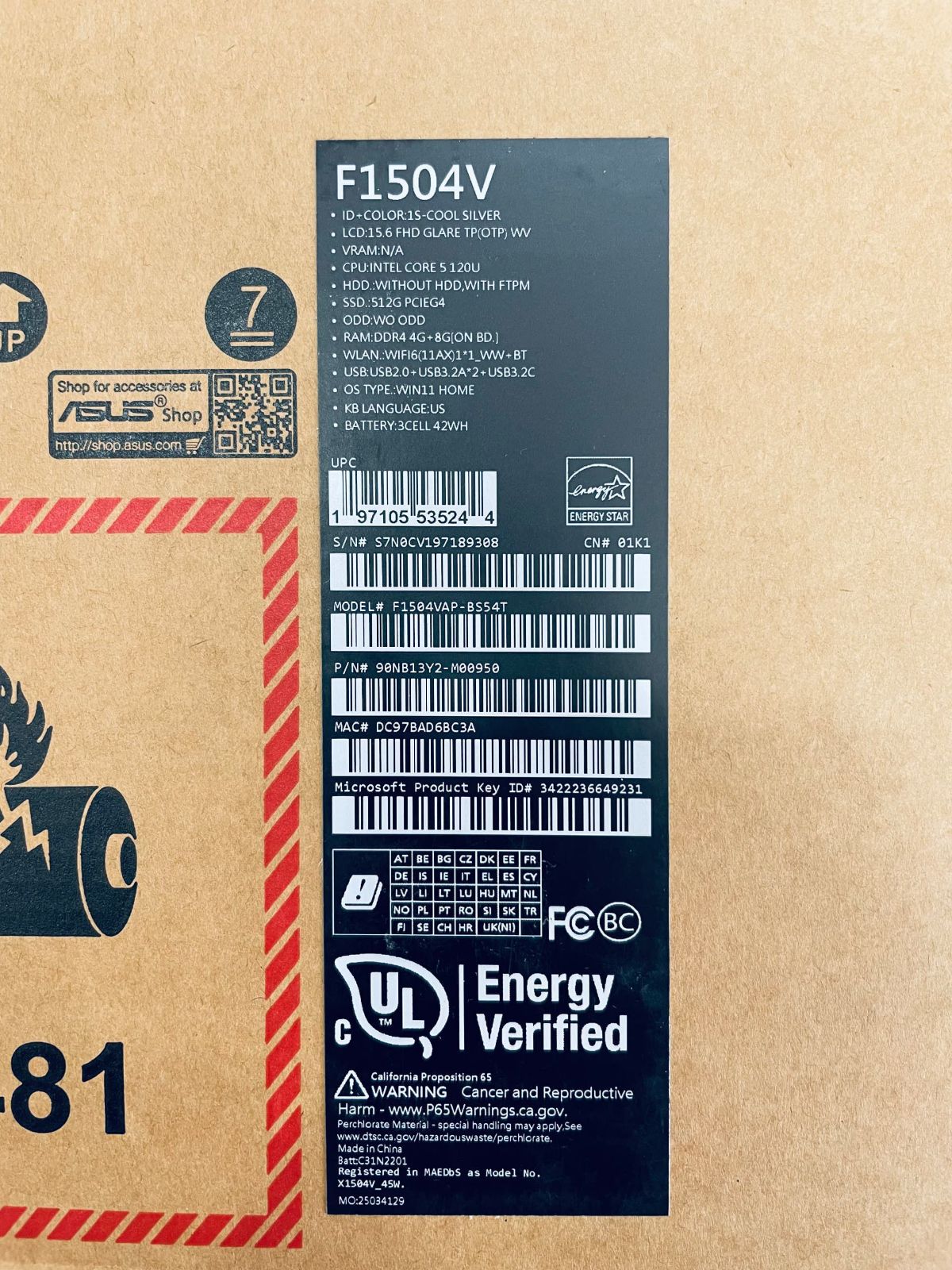 ASUS VivoBook 15 X1504VAP-BS54T