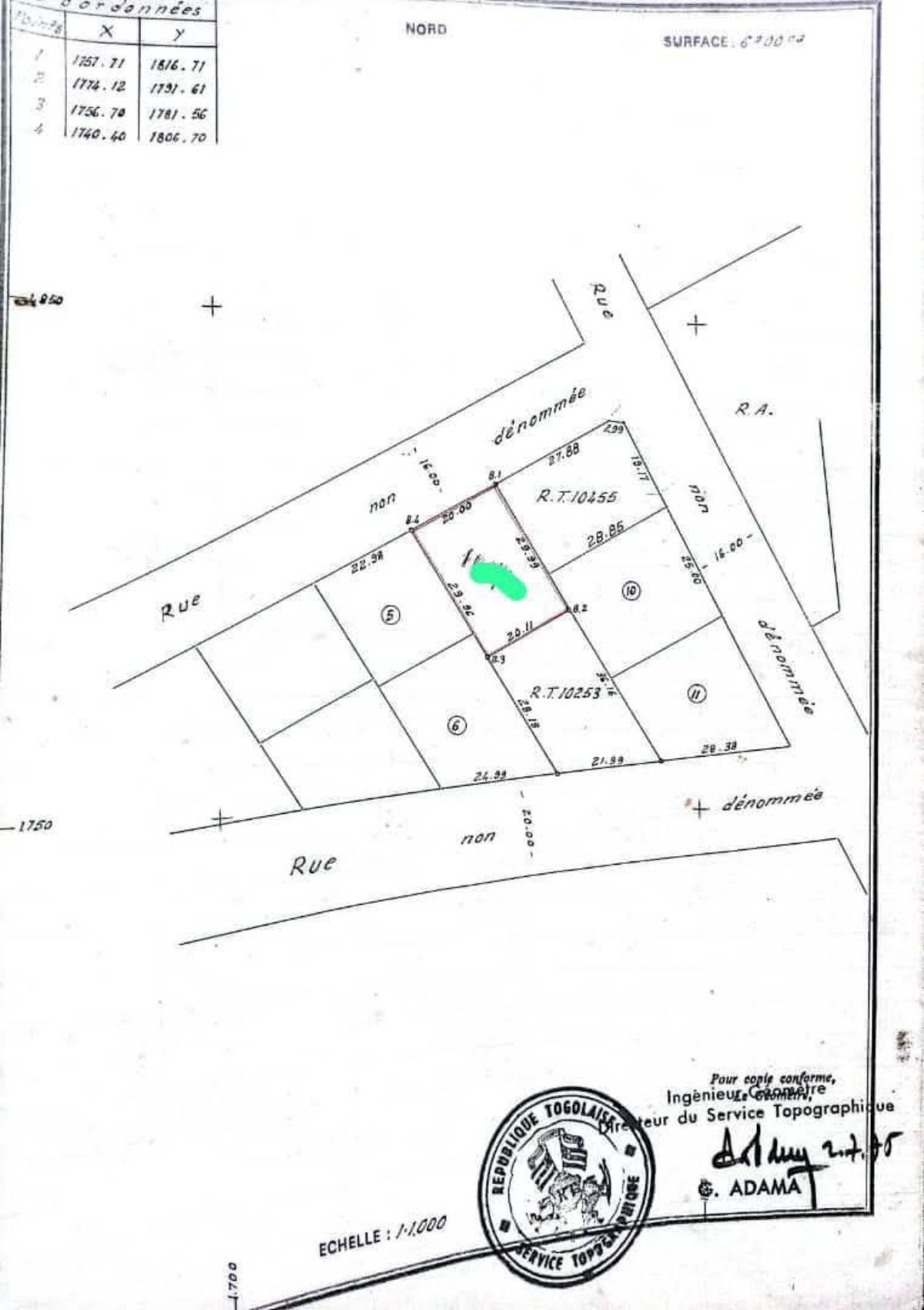 Terrain urbain en vente Atikoumé Un (1) Lots