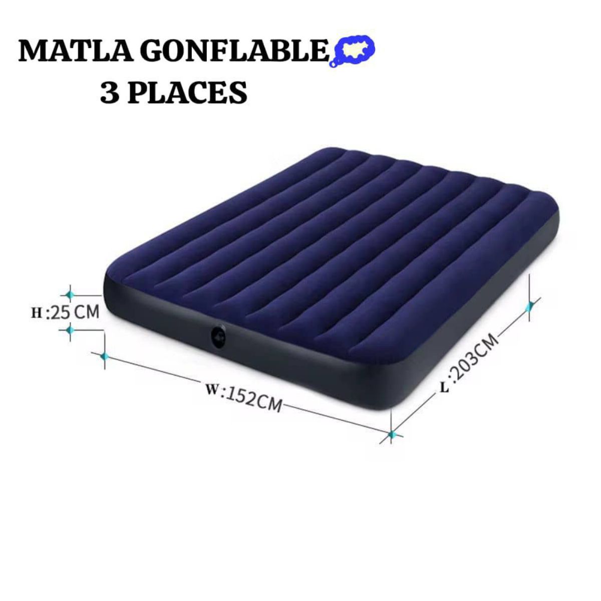 MATELAS GONFLABLE 3 PLACES