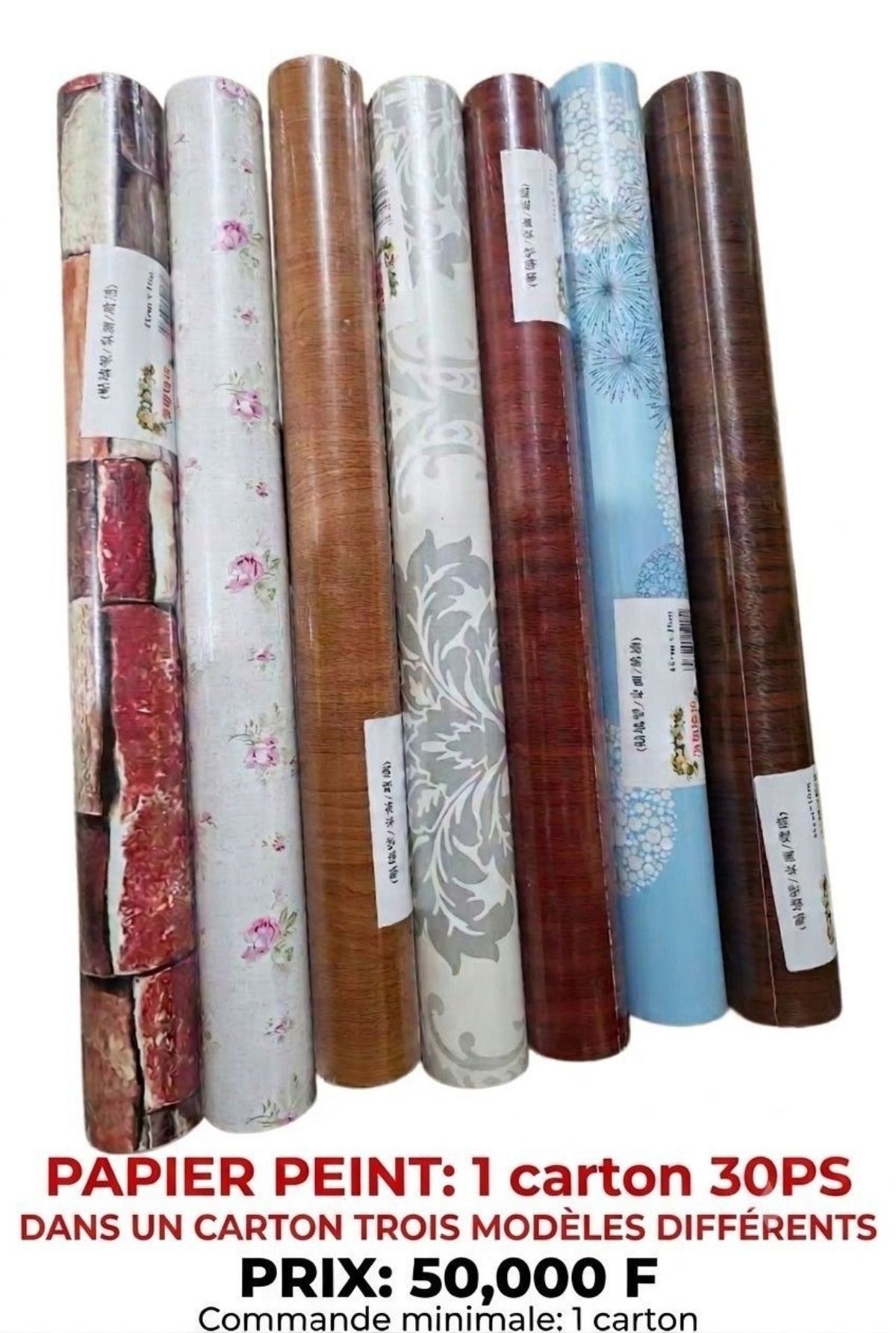 Papier peint importé avec meubles prestige