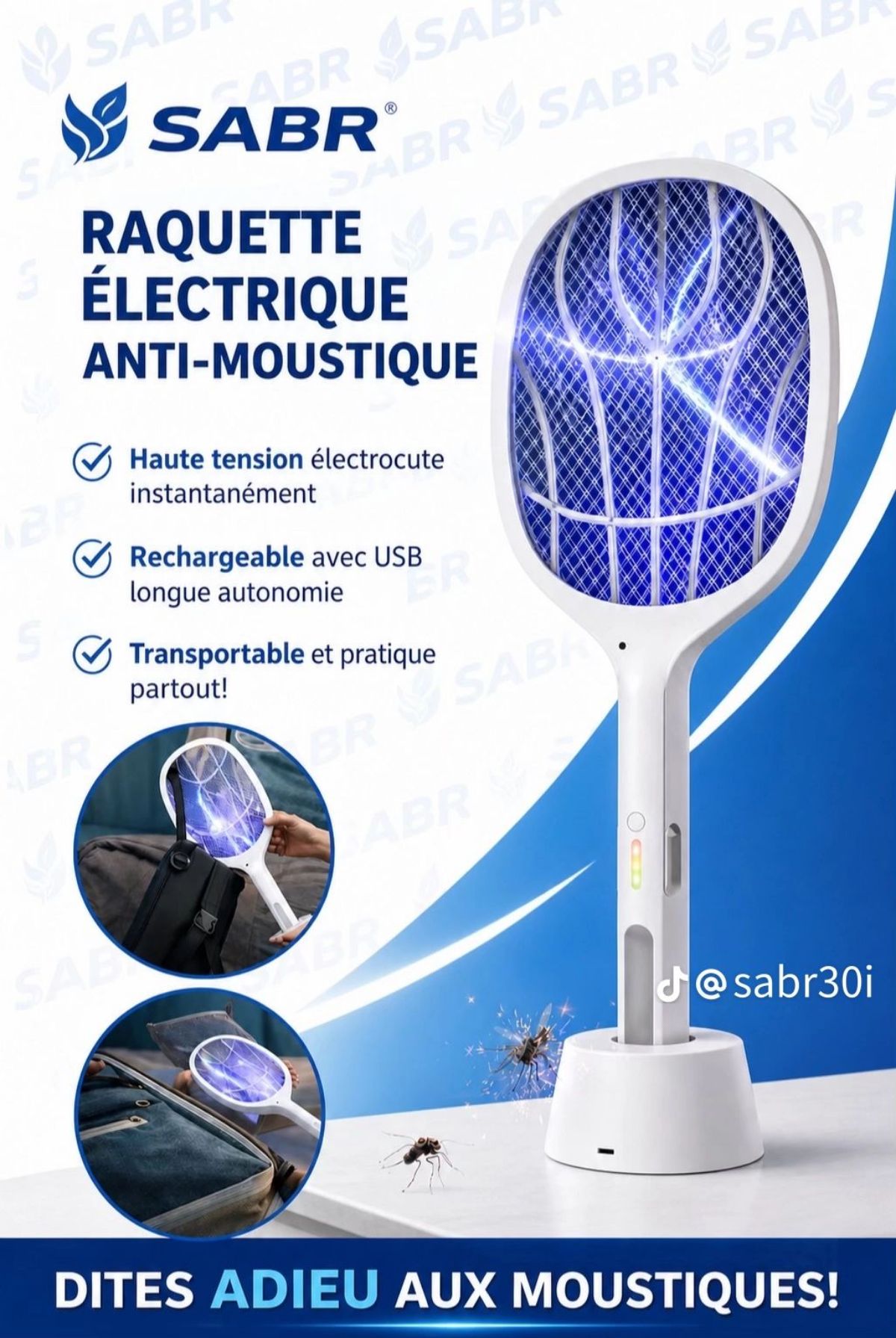 Raquette anti moustique mp3 JBL