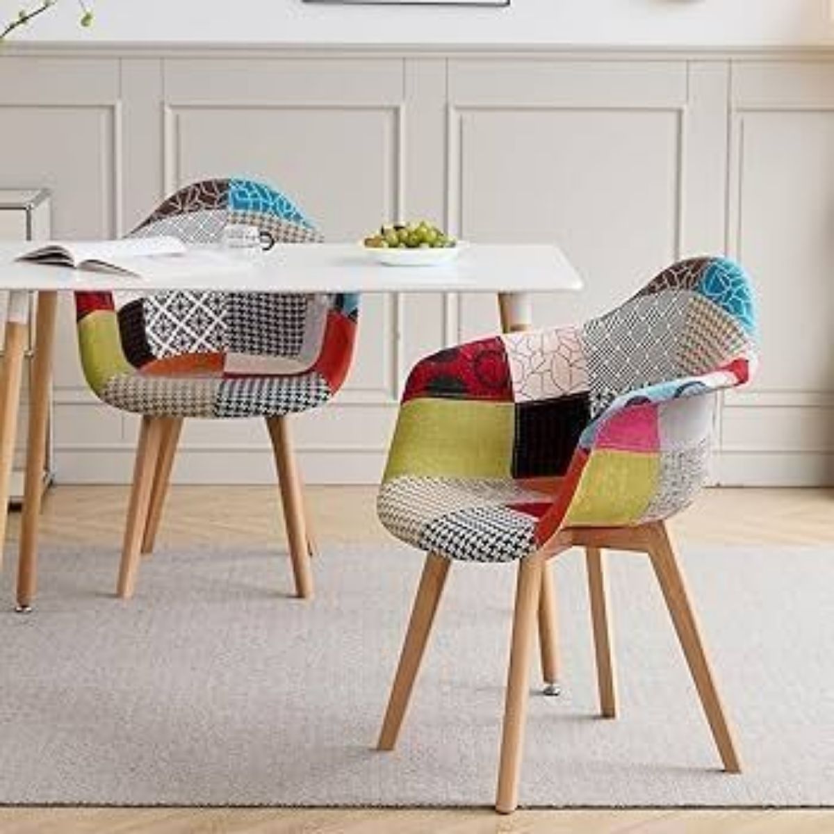 Chaise Patchwork Multicolore - photo 2
