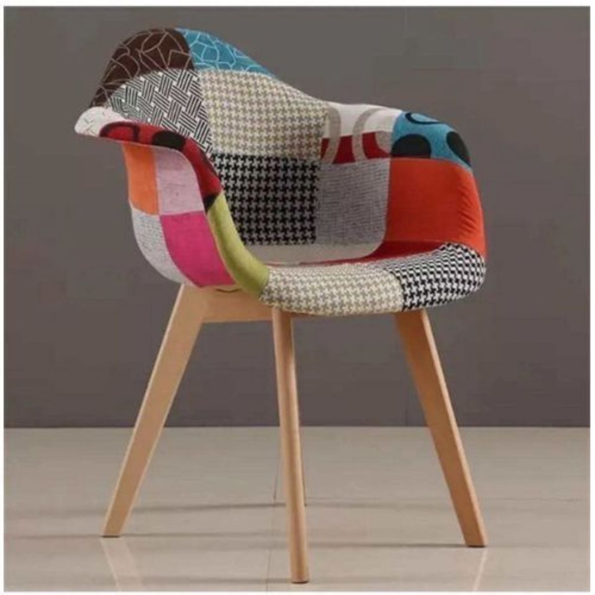Chaise Patchwork Multicolore - photo 3
