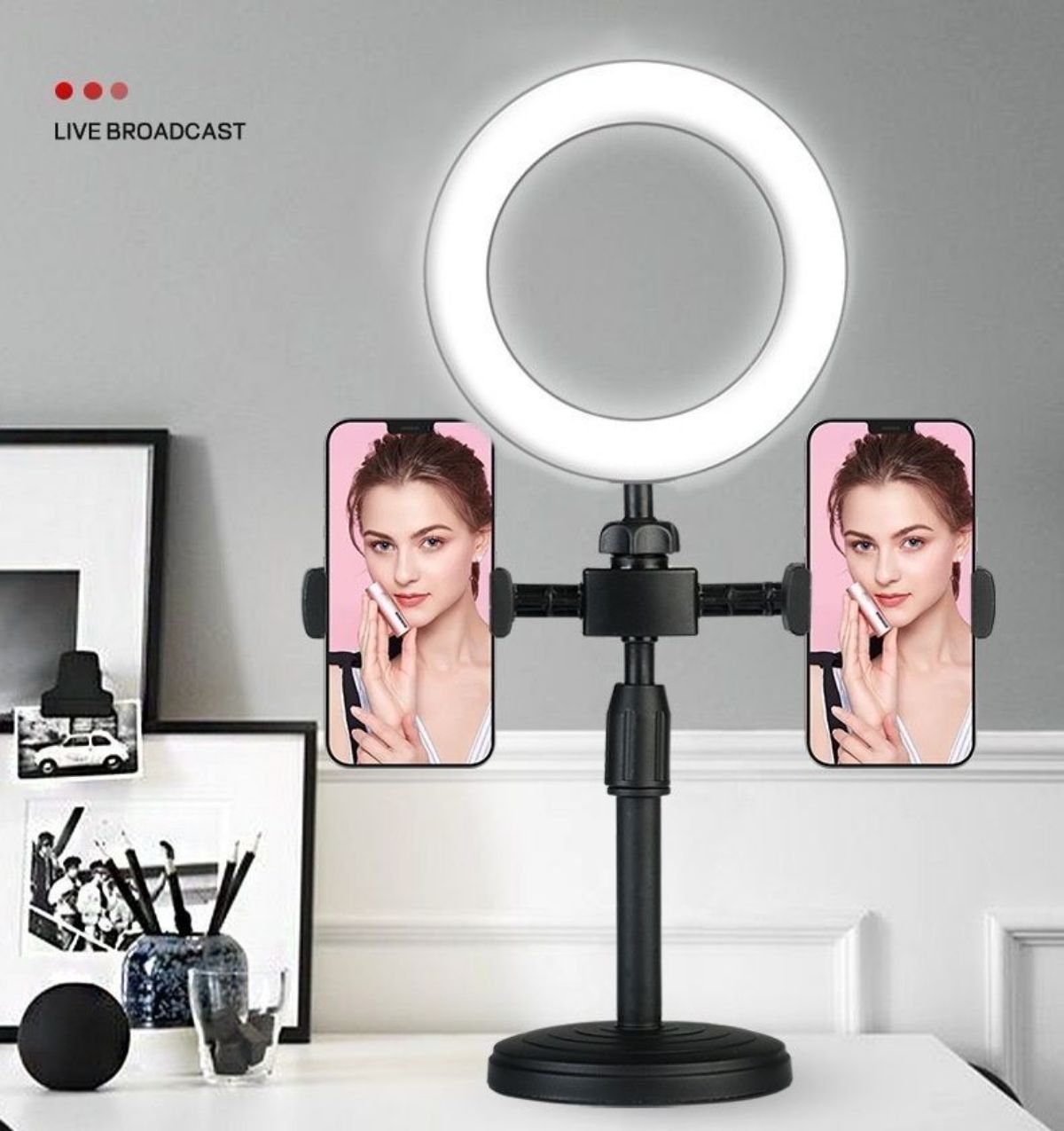 Support Pour Téléphone Avec Anneau Lumineux - photo 2