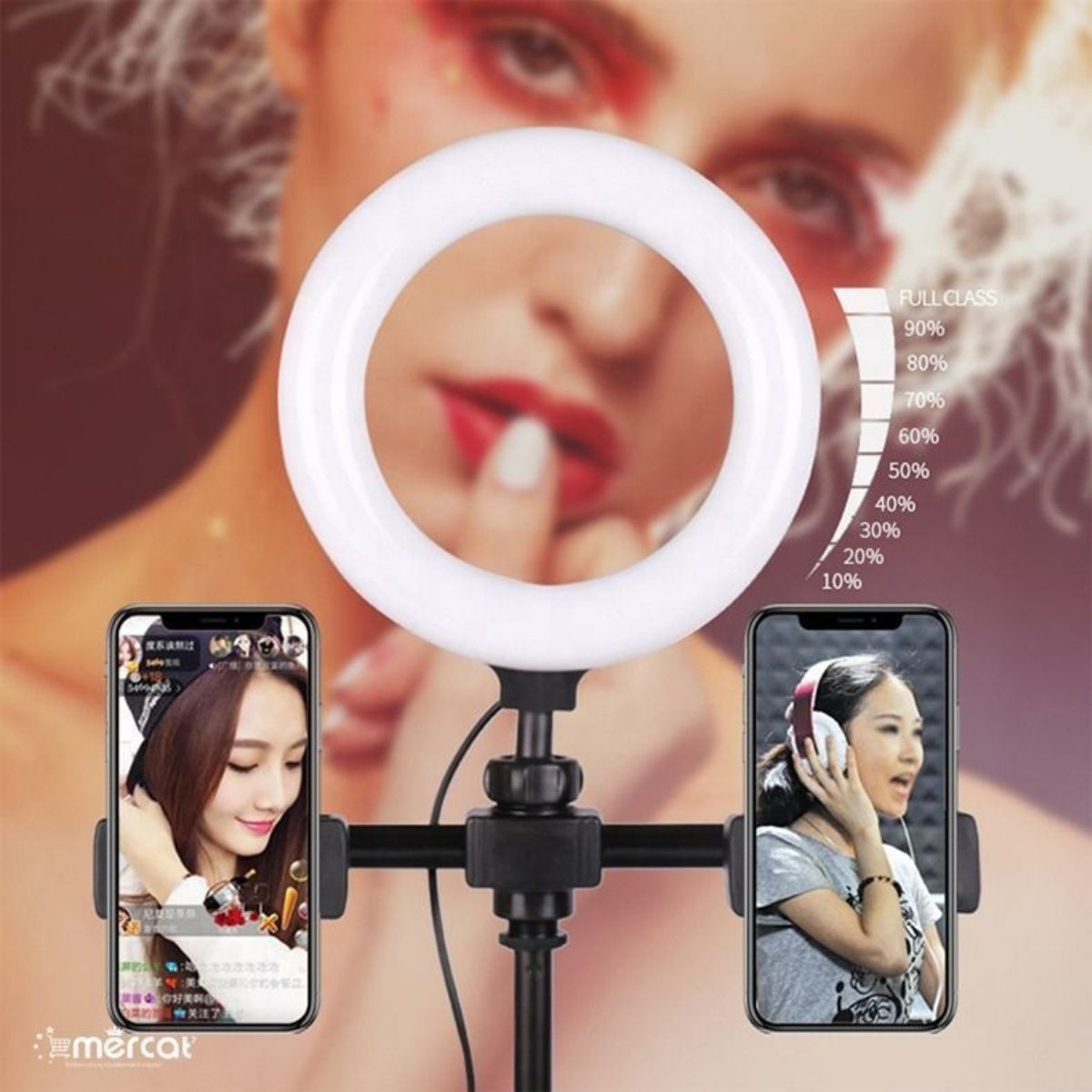Support Pour Téléphone Avec Anneau Lumineux