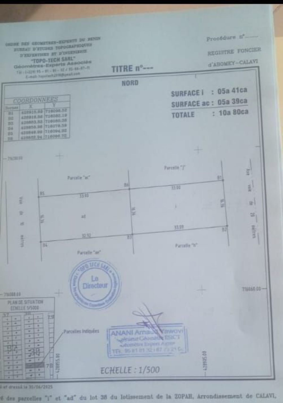 Deux lots de parcelles clôturé à vendre