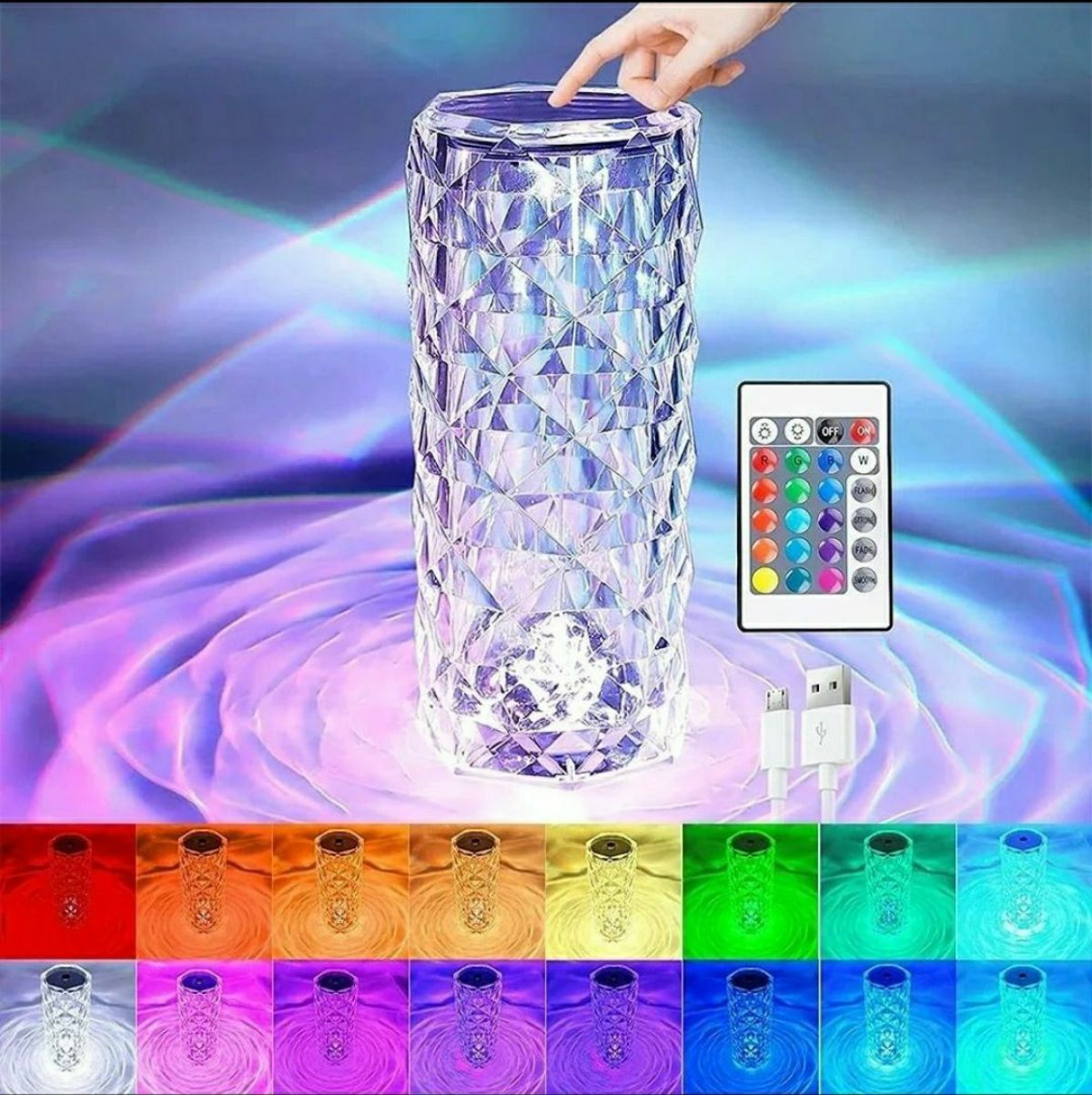 LAMPE DE TABLE EN CRISTAL - photo 2