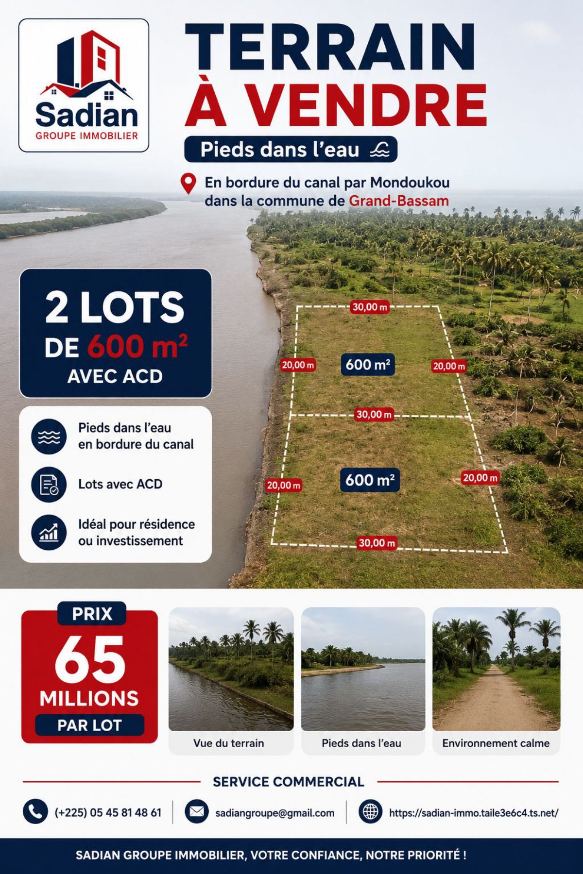 Terrains en vente à Mondoukou Bassam