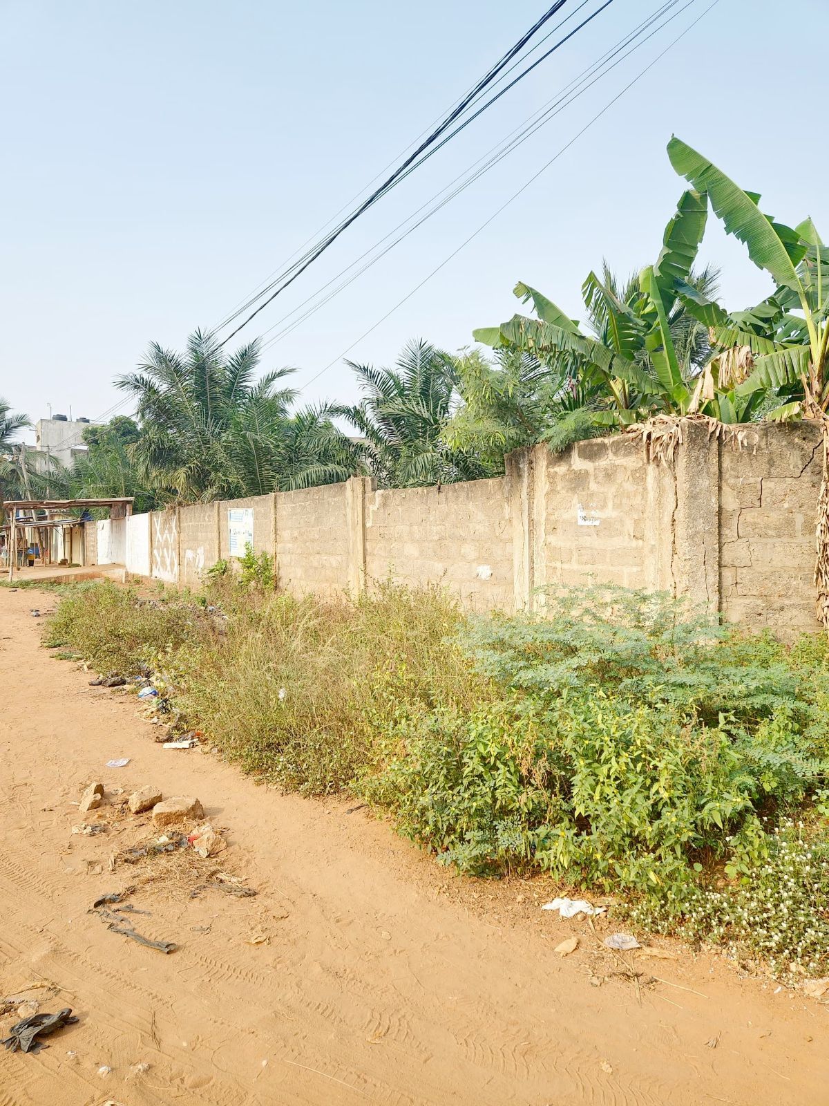 Terrain 1/2 lots Agoe Anokui base de 400m goudron - photo 3