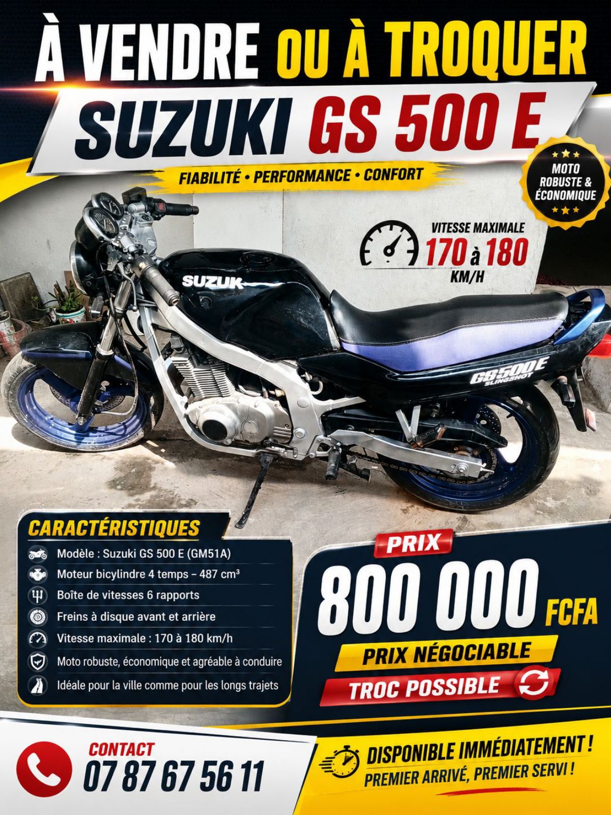 MOTO ROUTIÈRE EN VENTE