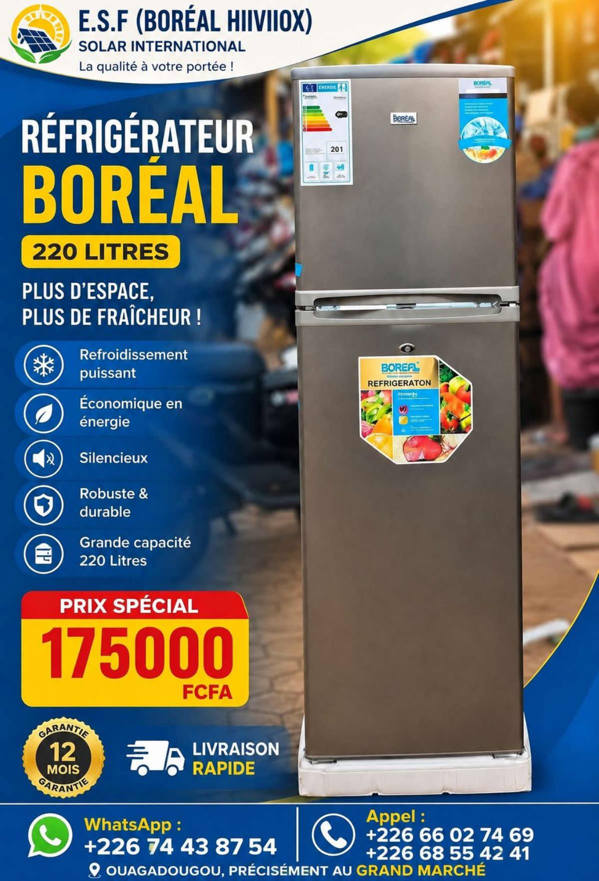 Réfrigérateur congélateur boréal 💦150L💦220L💦 - photo 3