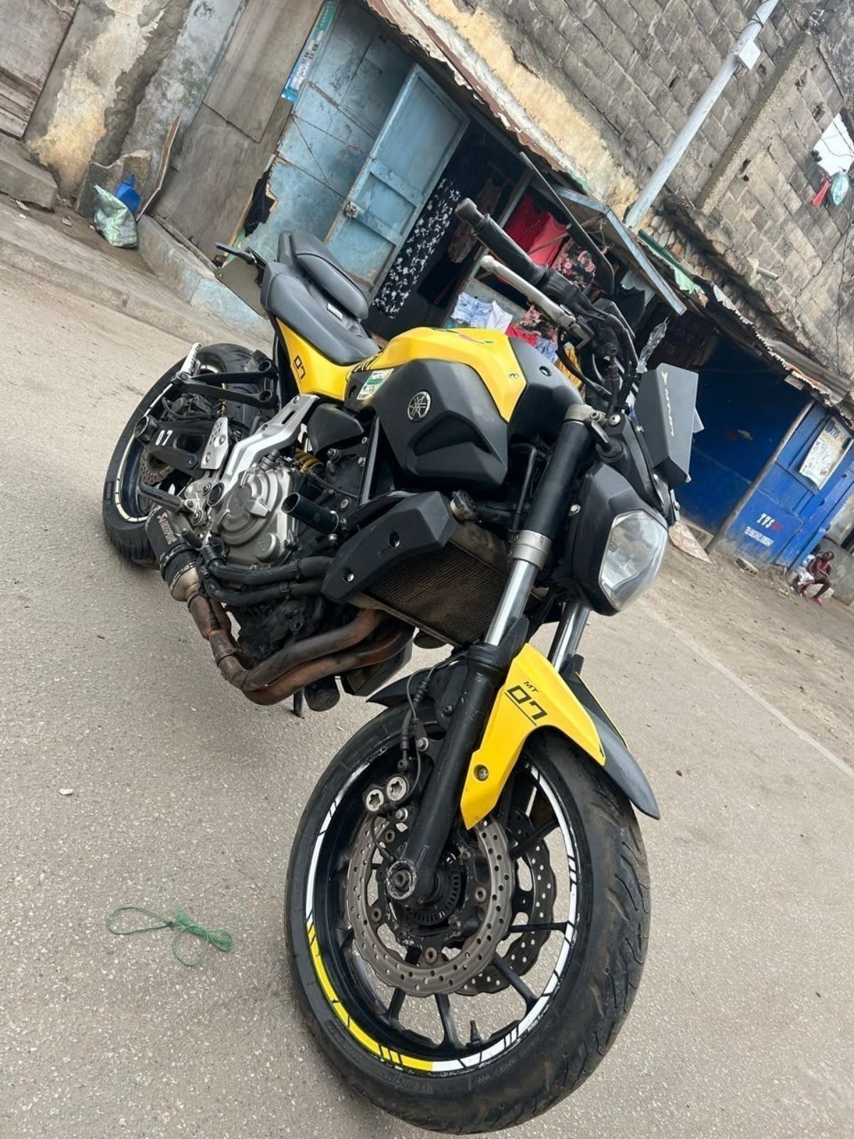 Moto Yamaha MT07 avec aucun soucis