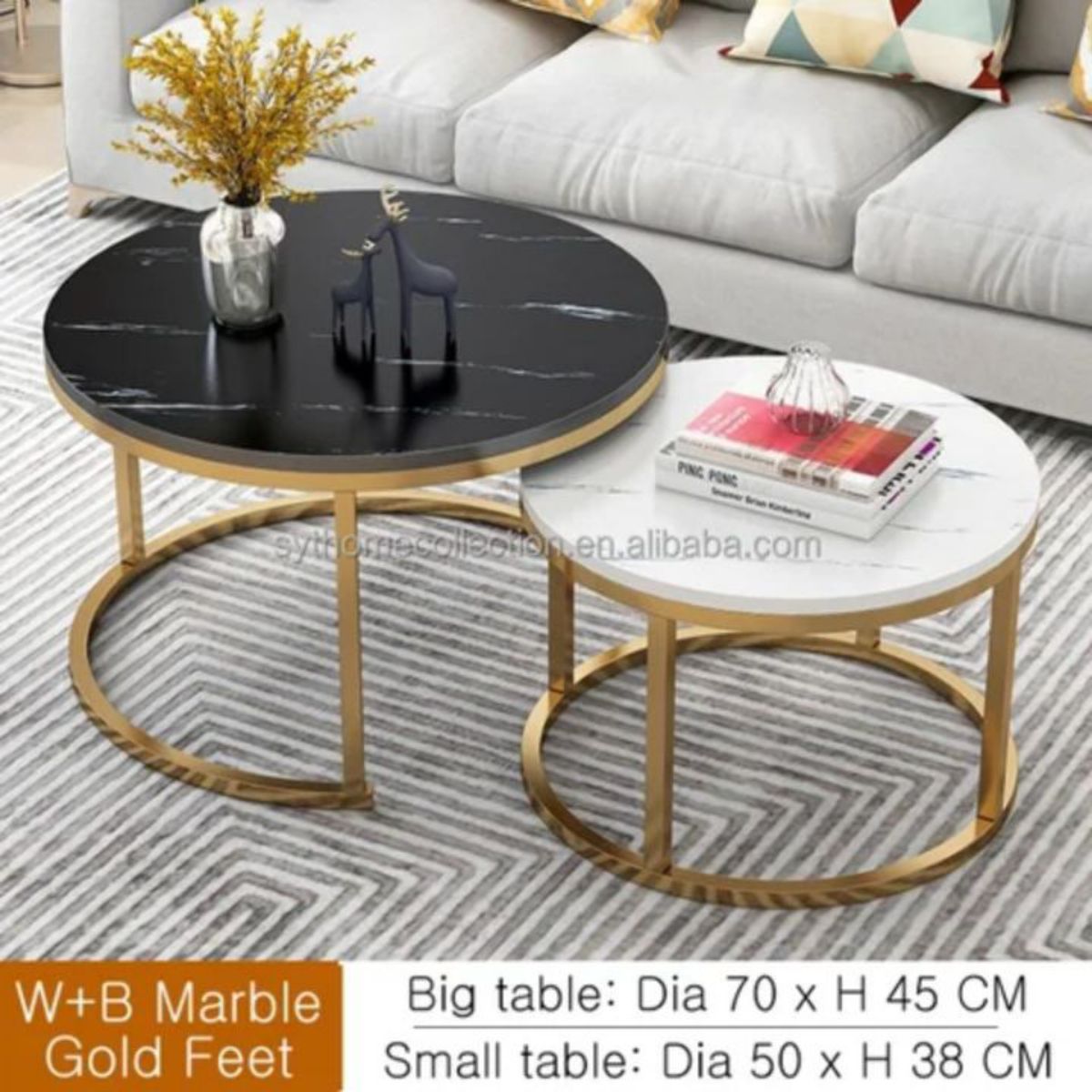 Tables basses 2in1 – 70 cm et 45 cm de diamètre