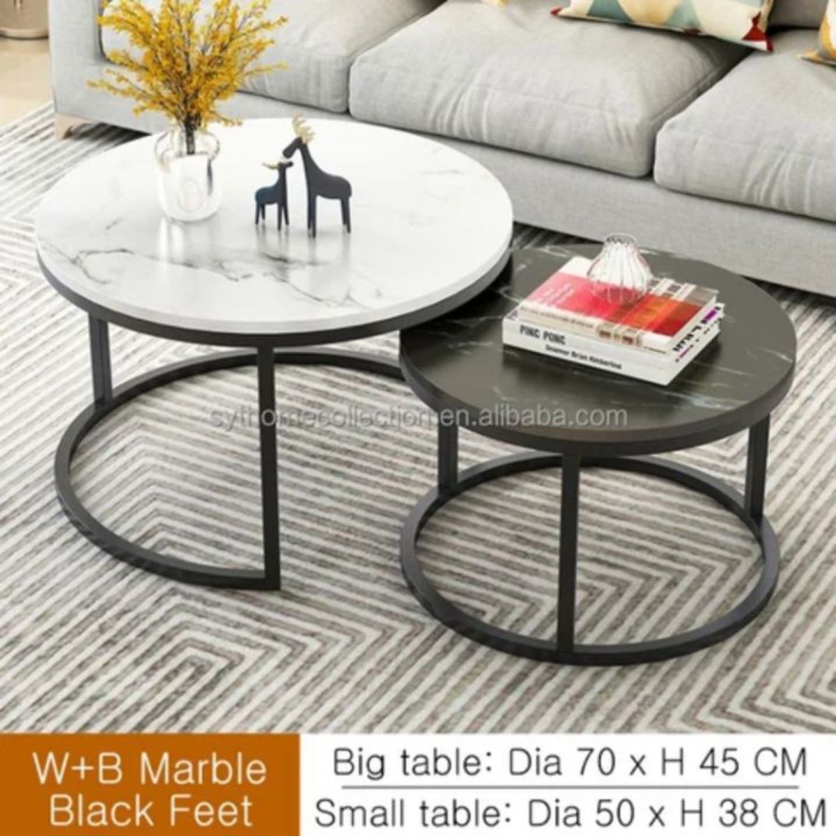 Tables basses 2in1 – 70 cm et 45 cm de diamètre - photo 2