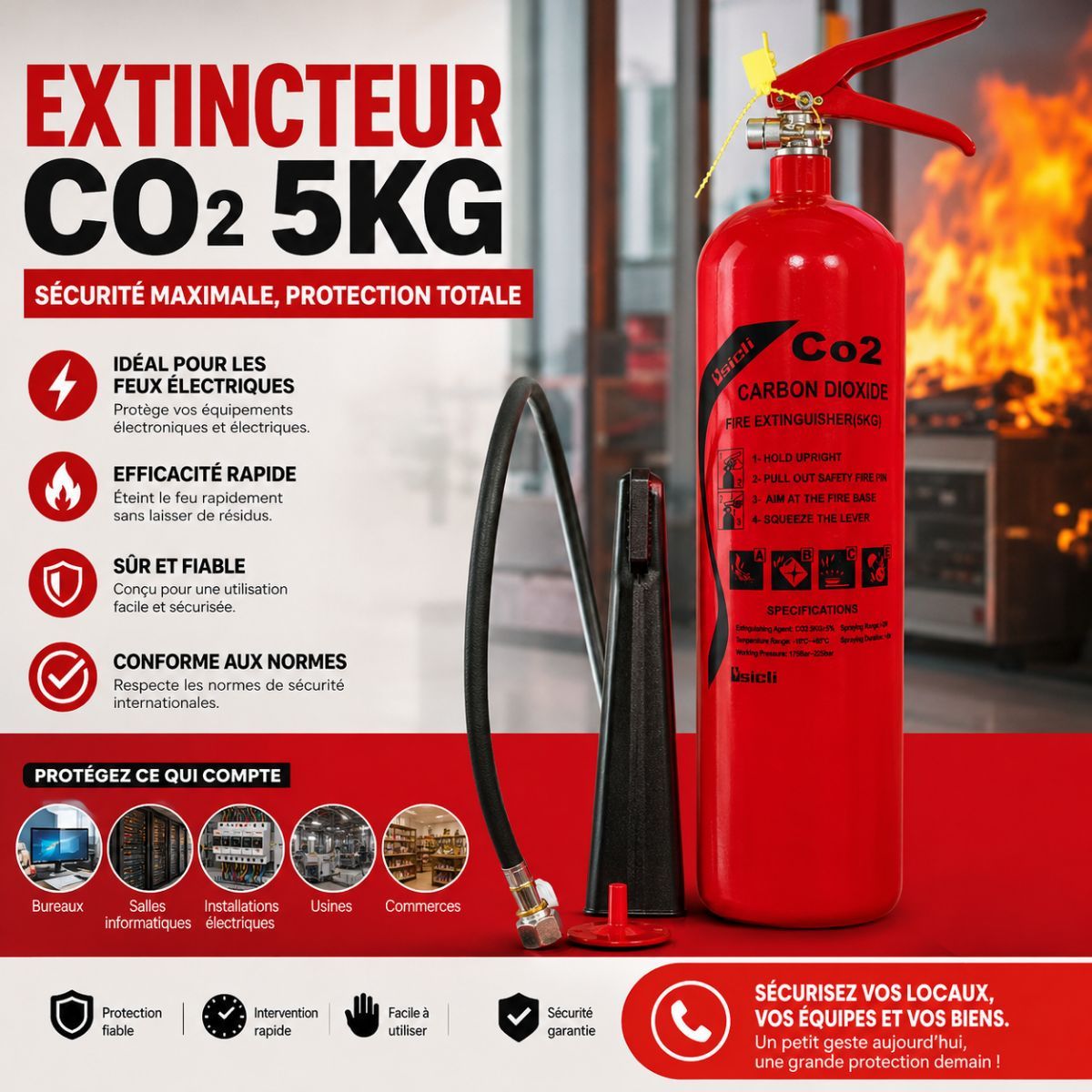Extincteur CO2 5kg - photo 3