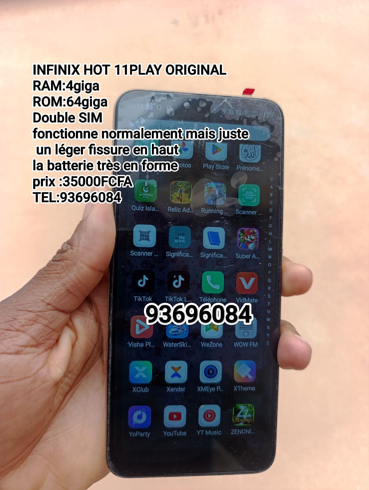 TELEPHONE INFINIX HOT 11PLAY 64GIGA D&rsquo;OCCASION