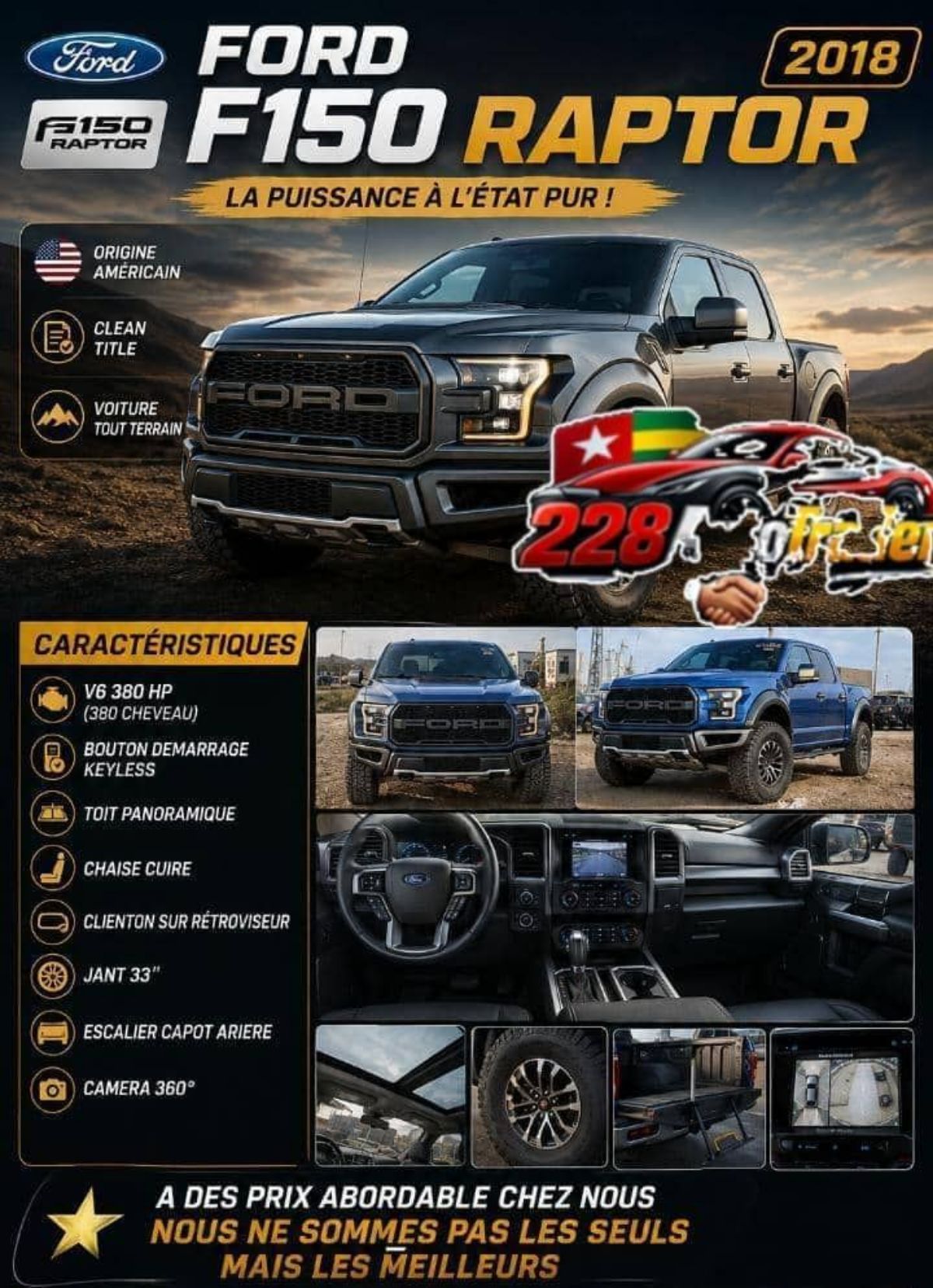 FORD F-150 RAPTOR 🔥
Un véritable monstre