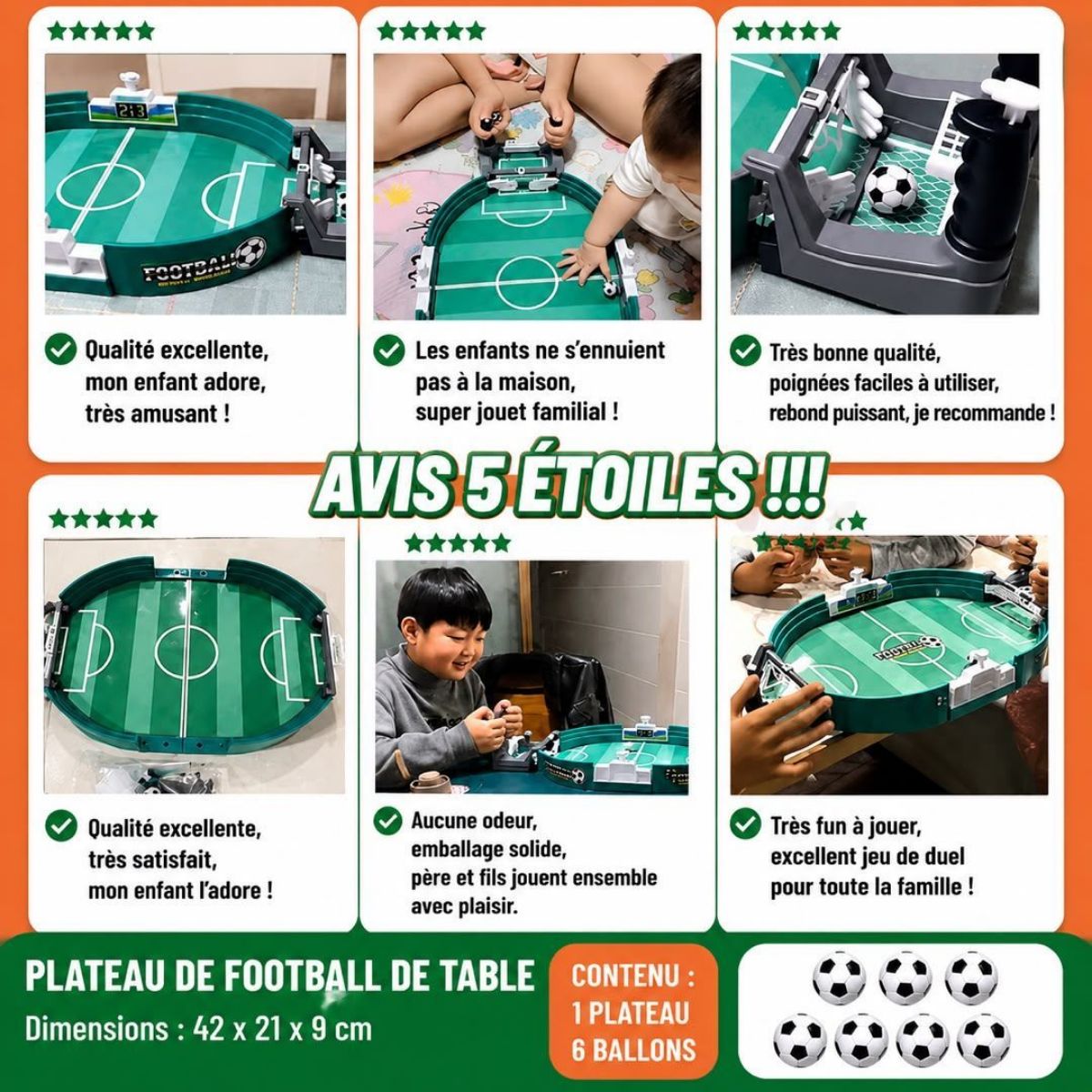 Baby-Foot de Table Interactif – 2 Joueurs 🎯 - photo 2