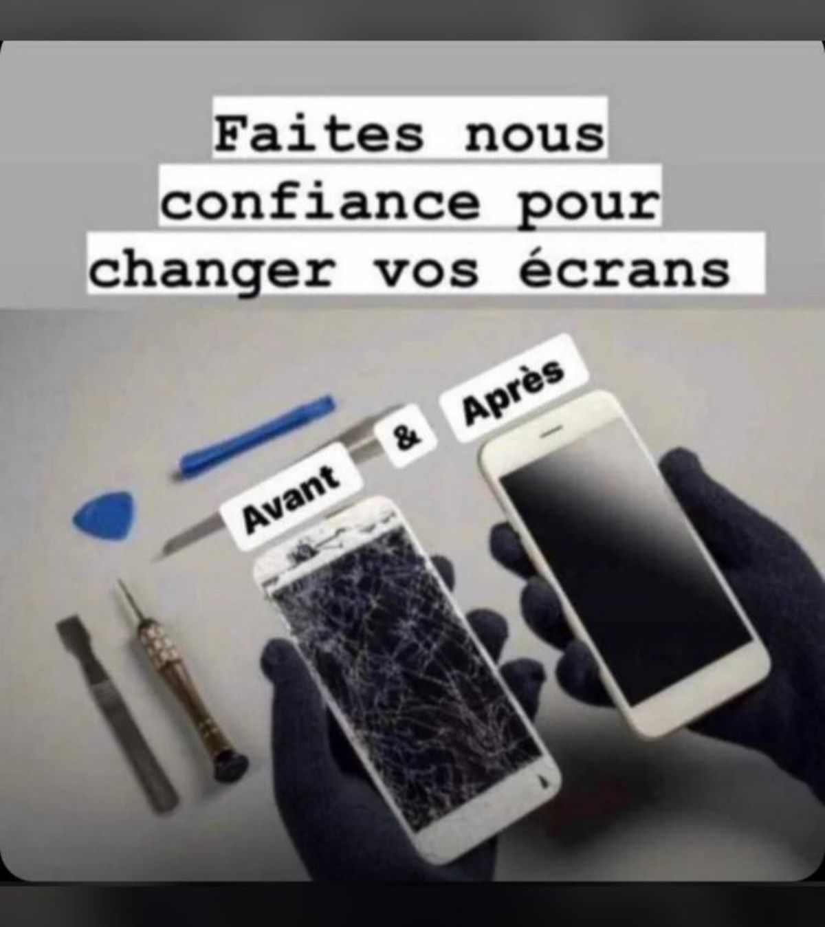 Réparation de toute marque de téléphone ici