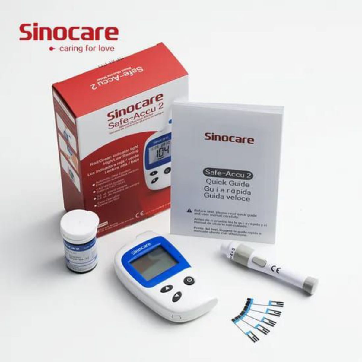 Glucomètre et bandelettes sinocaire safe accu2 - photo 2
