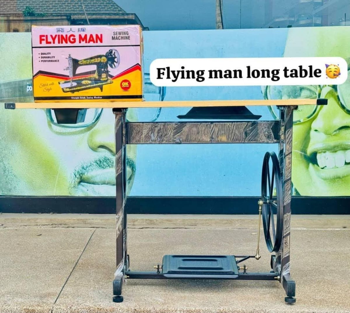 Machine à coudre Flying Man longue table