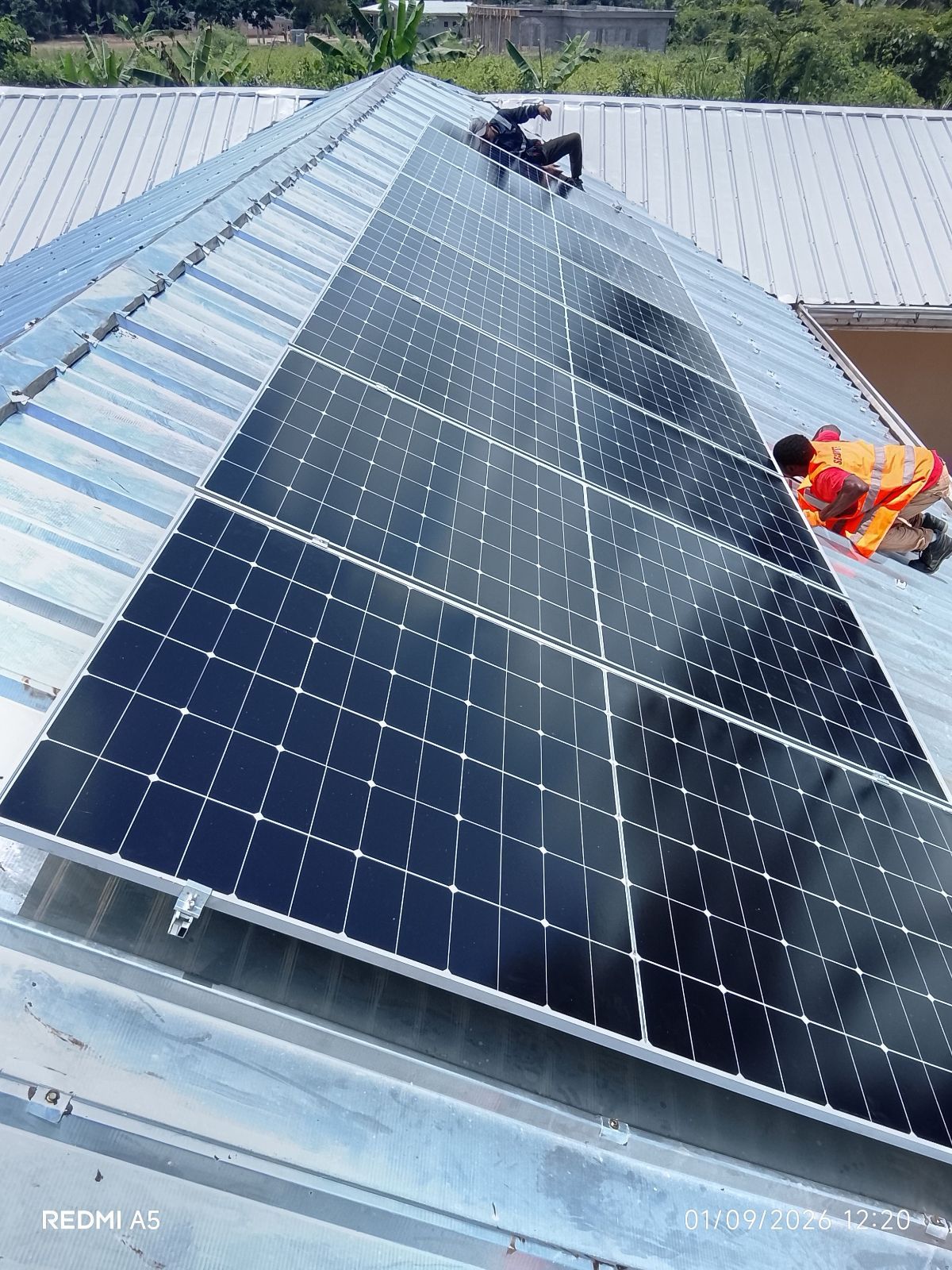 Installation de panneaux solaires