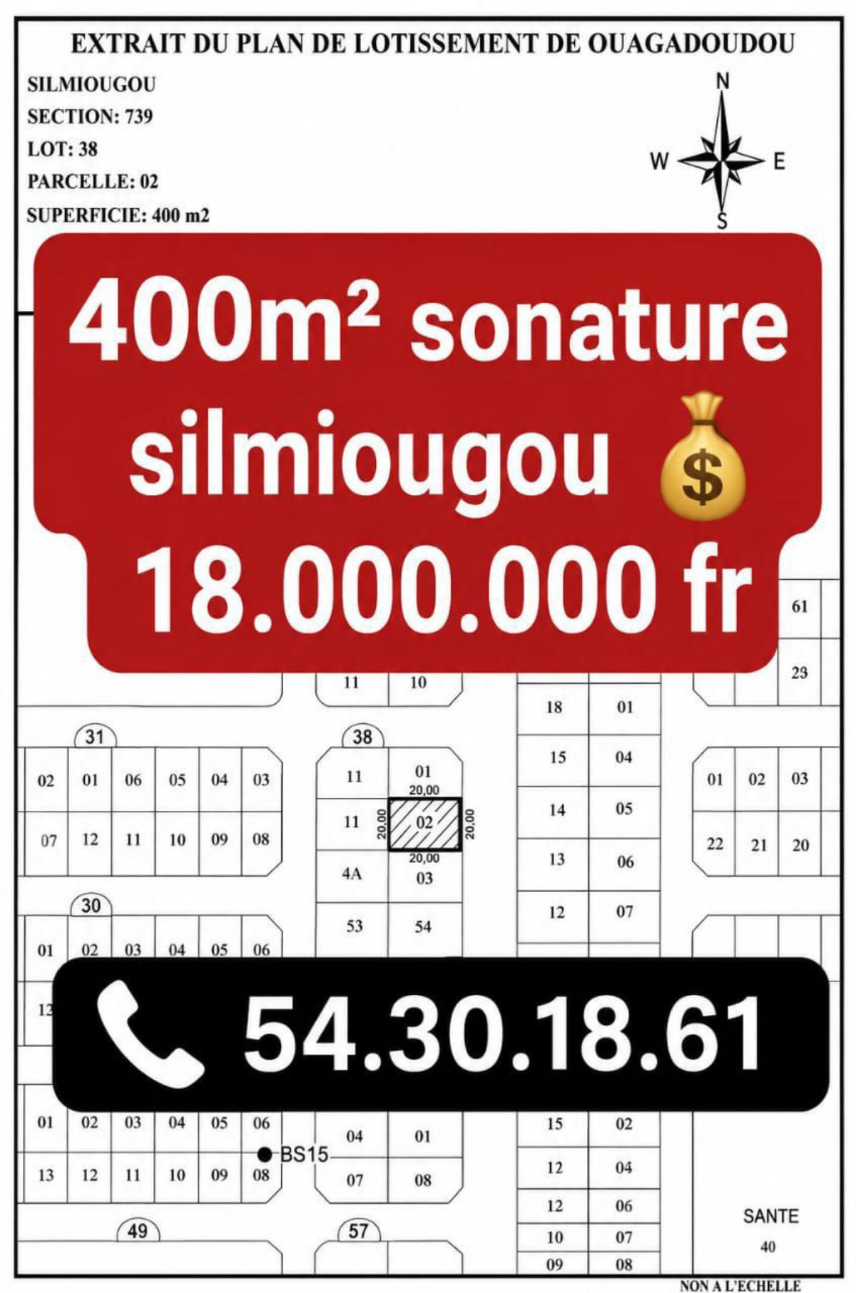 Bassinko silmiougou 🇧🇫 une parcelle à vendre