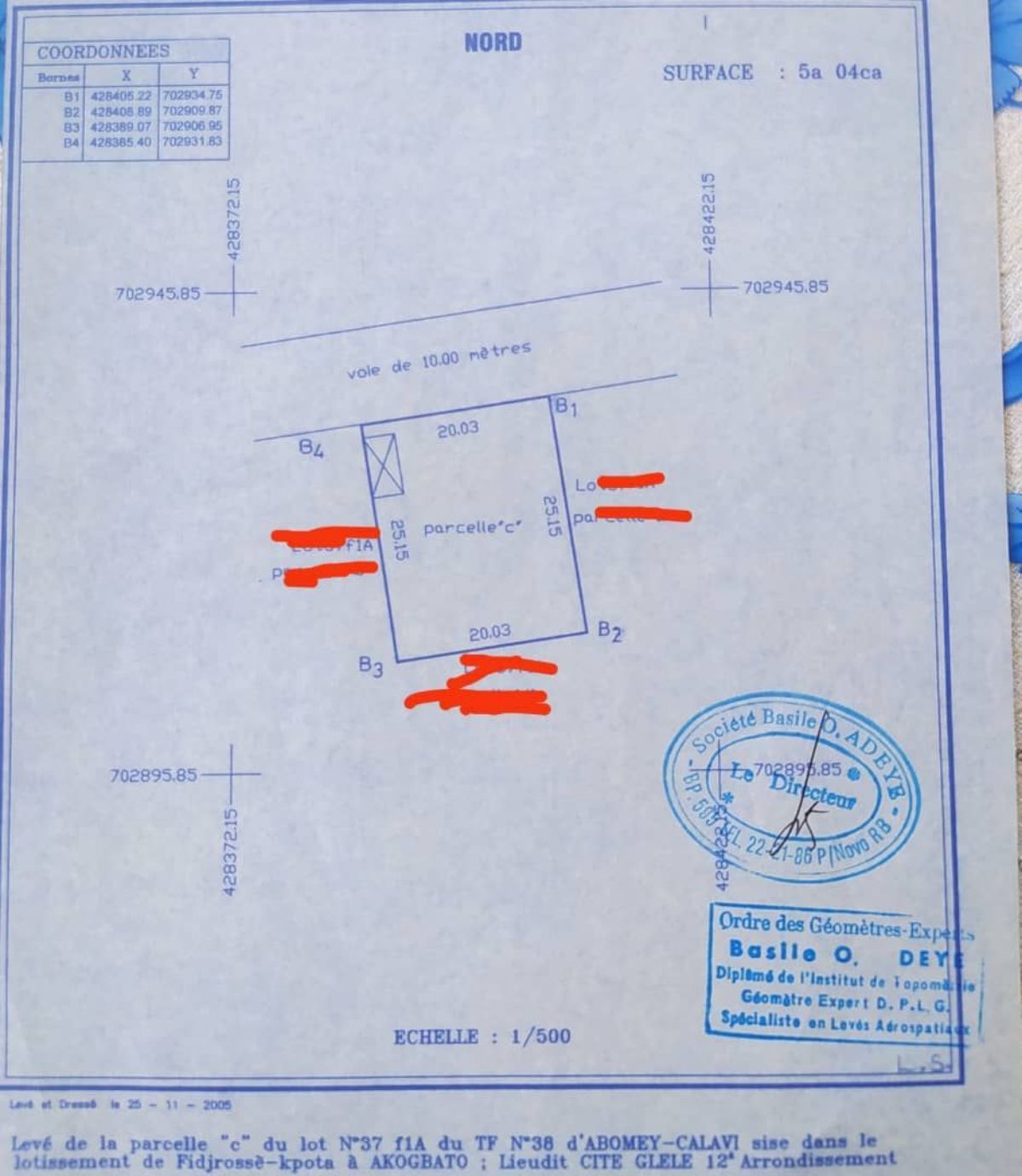 Parcelle à vendre à fidjrossè Akogbato