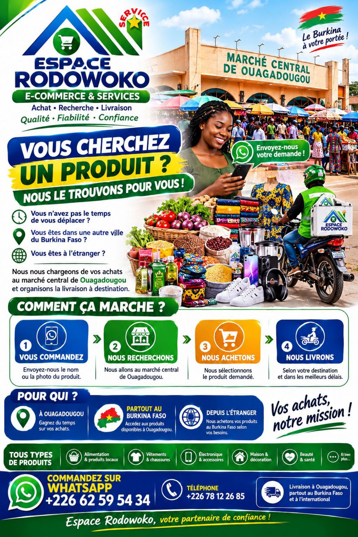 Service d&rsquo;aide d&rsquo;achat personnalisé et livraison
