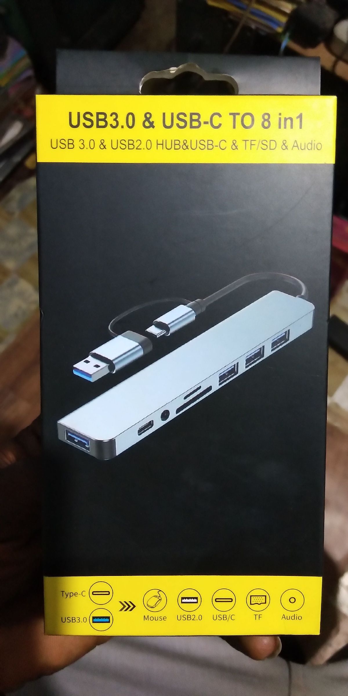 Usb3.0 & usb-c to 8 in1
