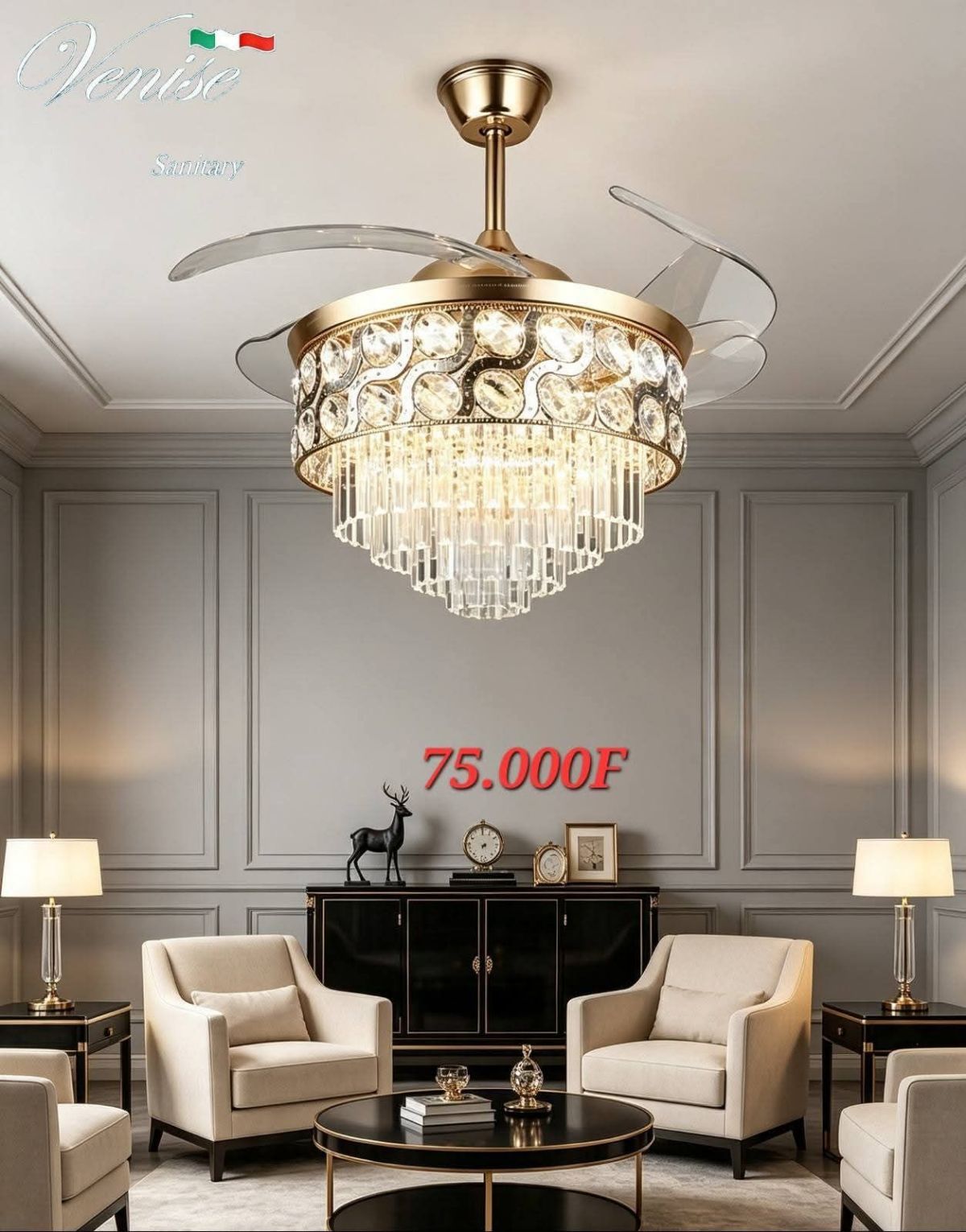 LUSTRE VENTILÉ LED BLUETOOTH - photo 3