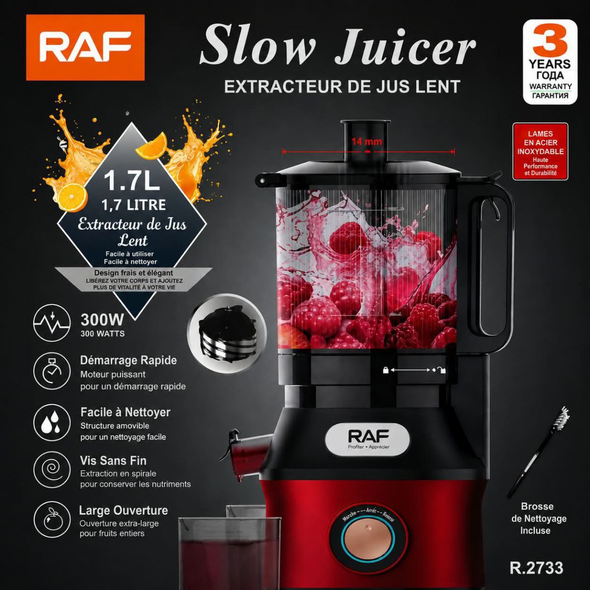 Extracteur de Jus RAF 1.7L
