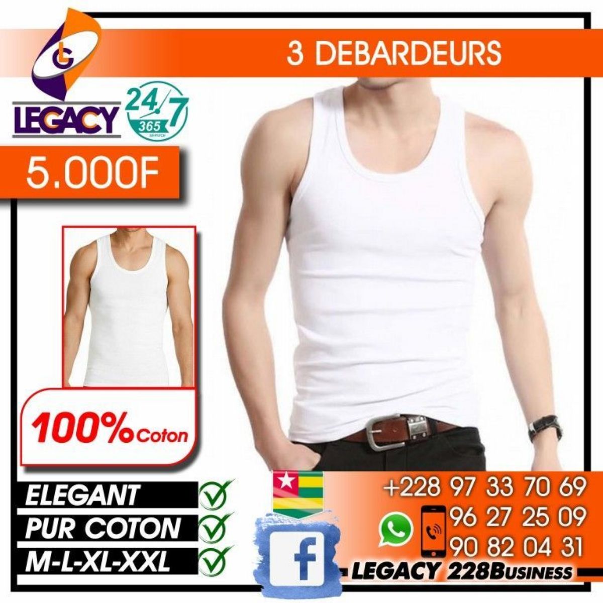 3 DÉBARDEURS