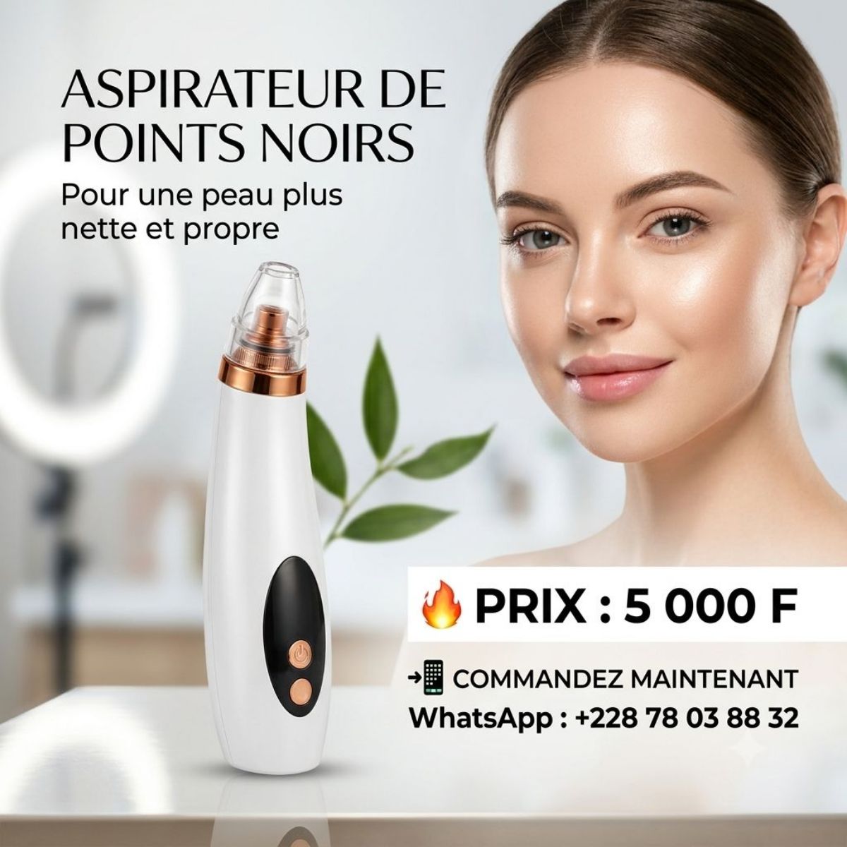 Aspirateur de points noirs sur le visage