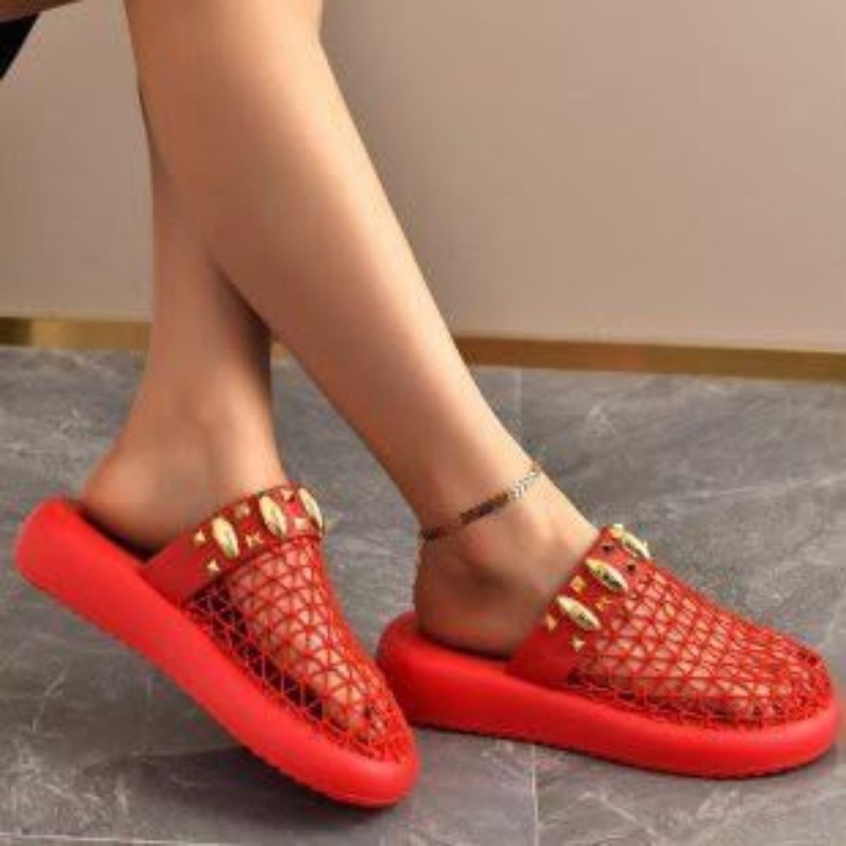 Sandales Mules Style « Fishnet » pour Femme - photo 3