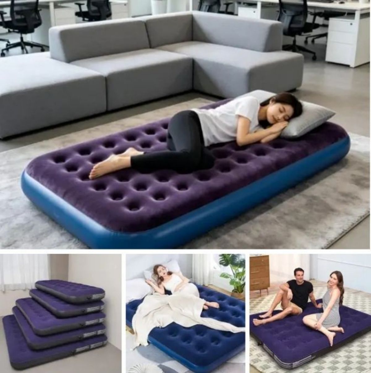 Matelas gonflables de 01 place, épaisseur 22 cm