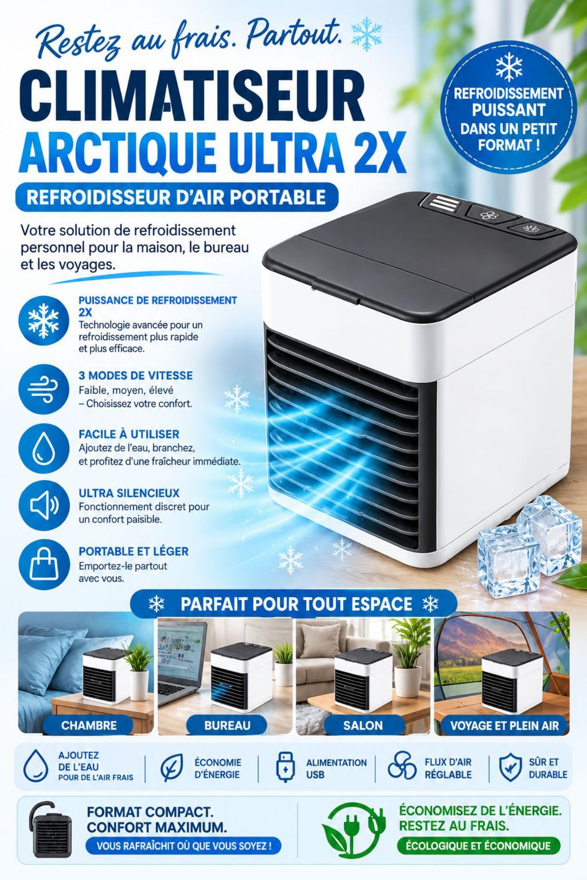 Mini climatiseur de table - photo 2