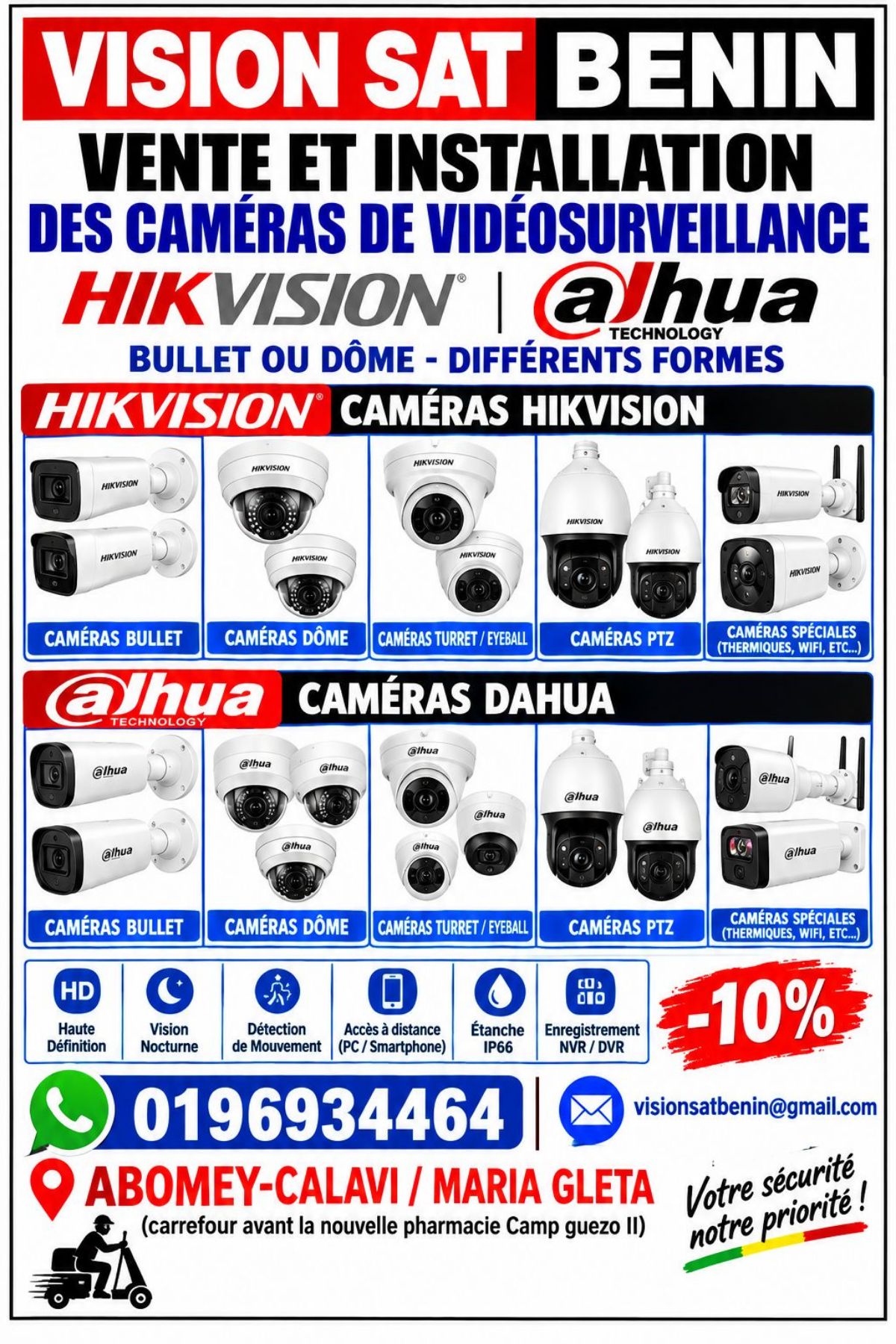 VENTE ET INSTALLATION DES CAMÉRAS HIK VISION ET