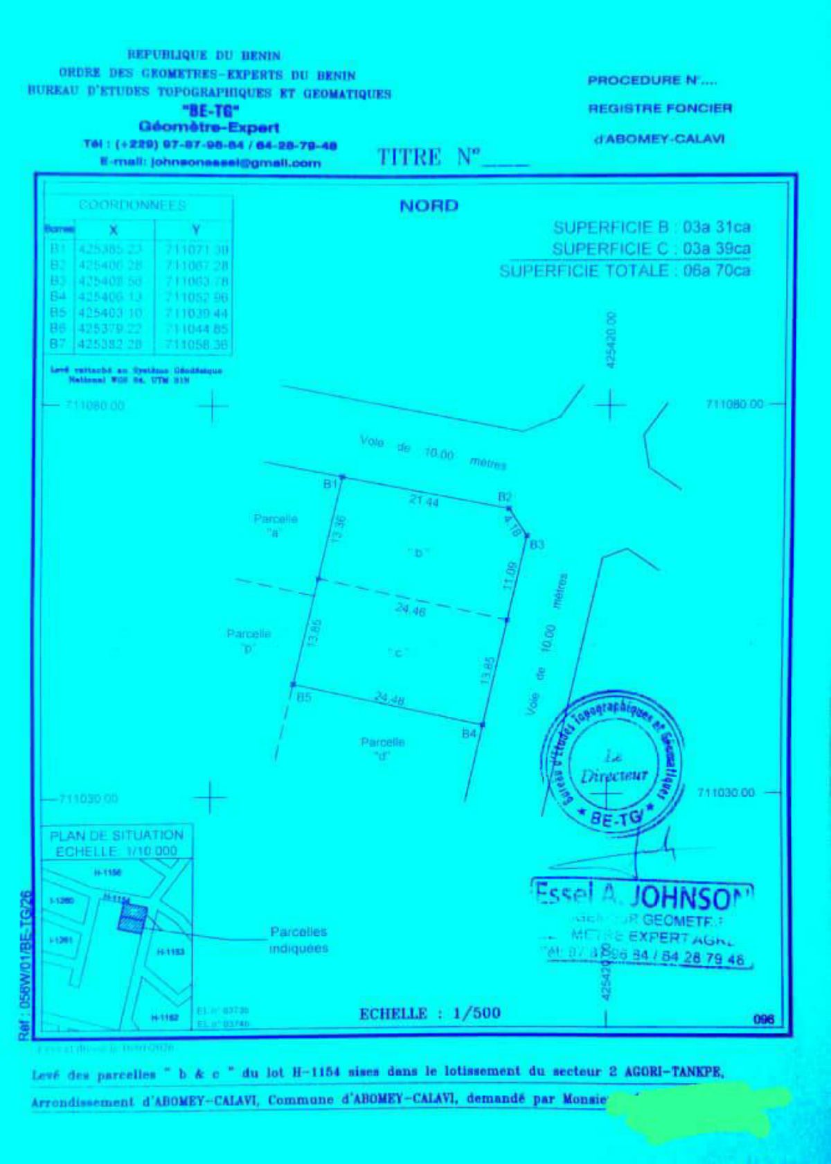 2 PARCELLES EN VENTE À PARANA – ABOMEY-CALAVI
