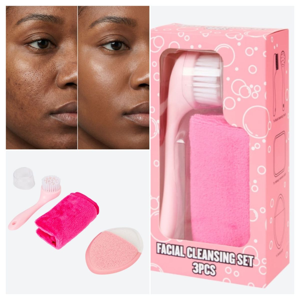 Kit de Nettoyage Facial 3 pièces