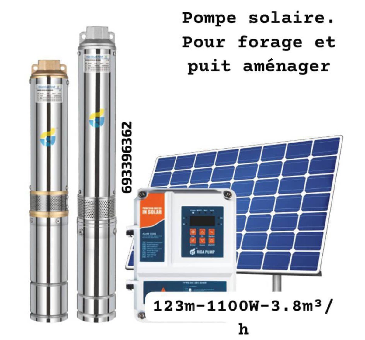 Pompe solaire pour puits aménagé  55m-400W - photo 3